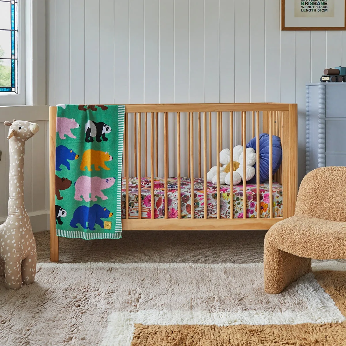 Fraser Coastal Cot - Natural Mocka