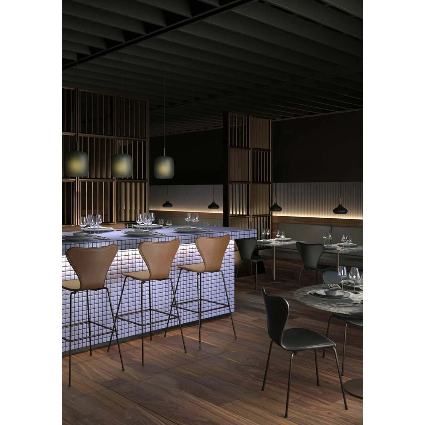 Fritz Hansen Maluma Pendant Lamp, Plum
