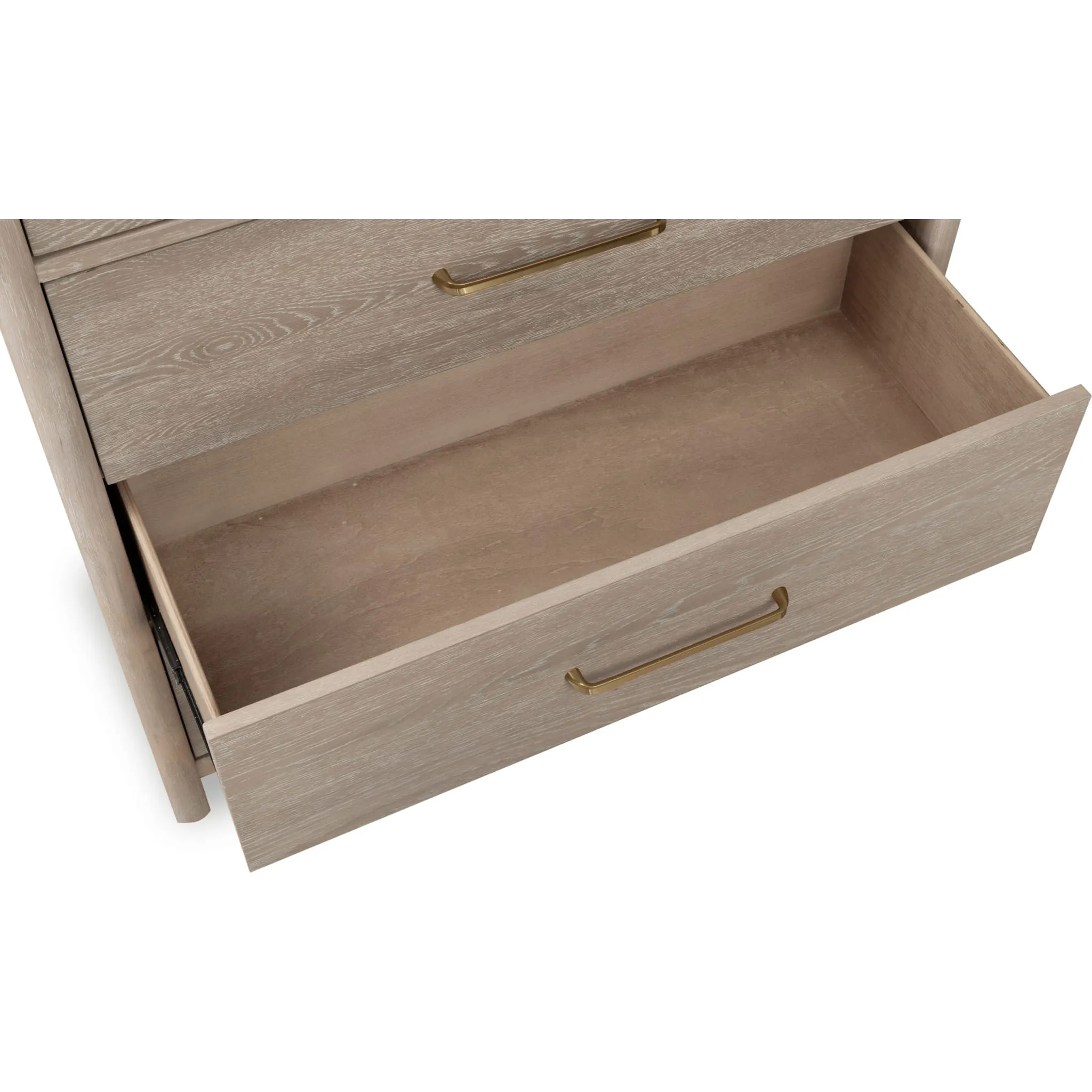 Gardenia Five Drawer Oak Wood Chest in Chai Modus