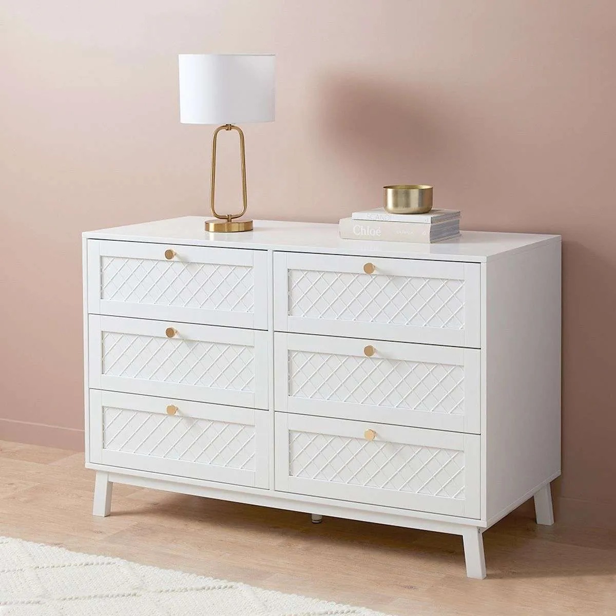 Genevieve Six Drawer Mocka