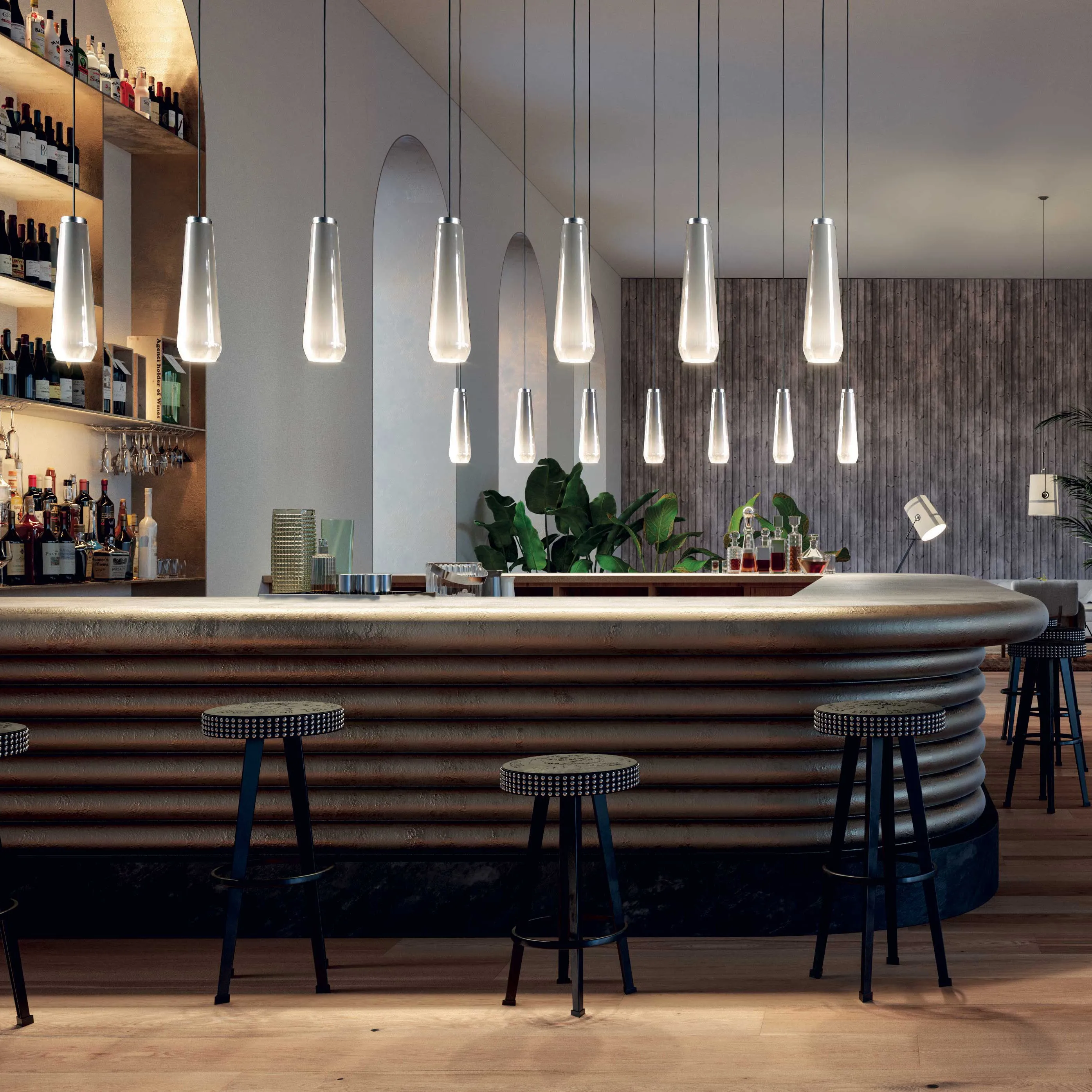 Glass Drop Pendant Light