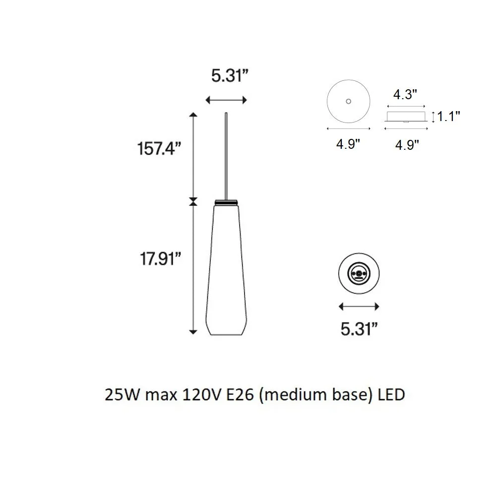 Glass Drop Pendant Light