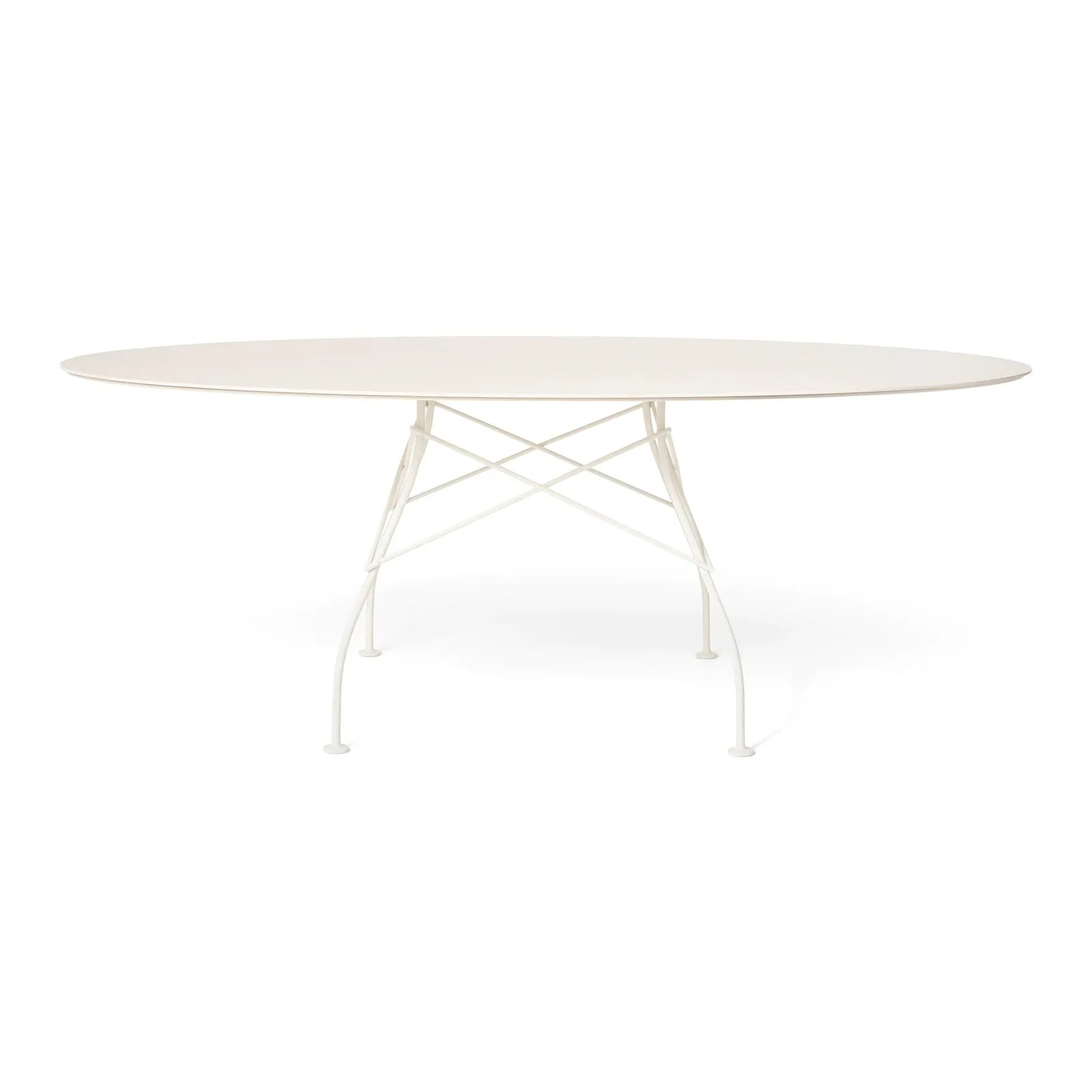 Glossy Outdoor Oval Dining Table