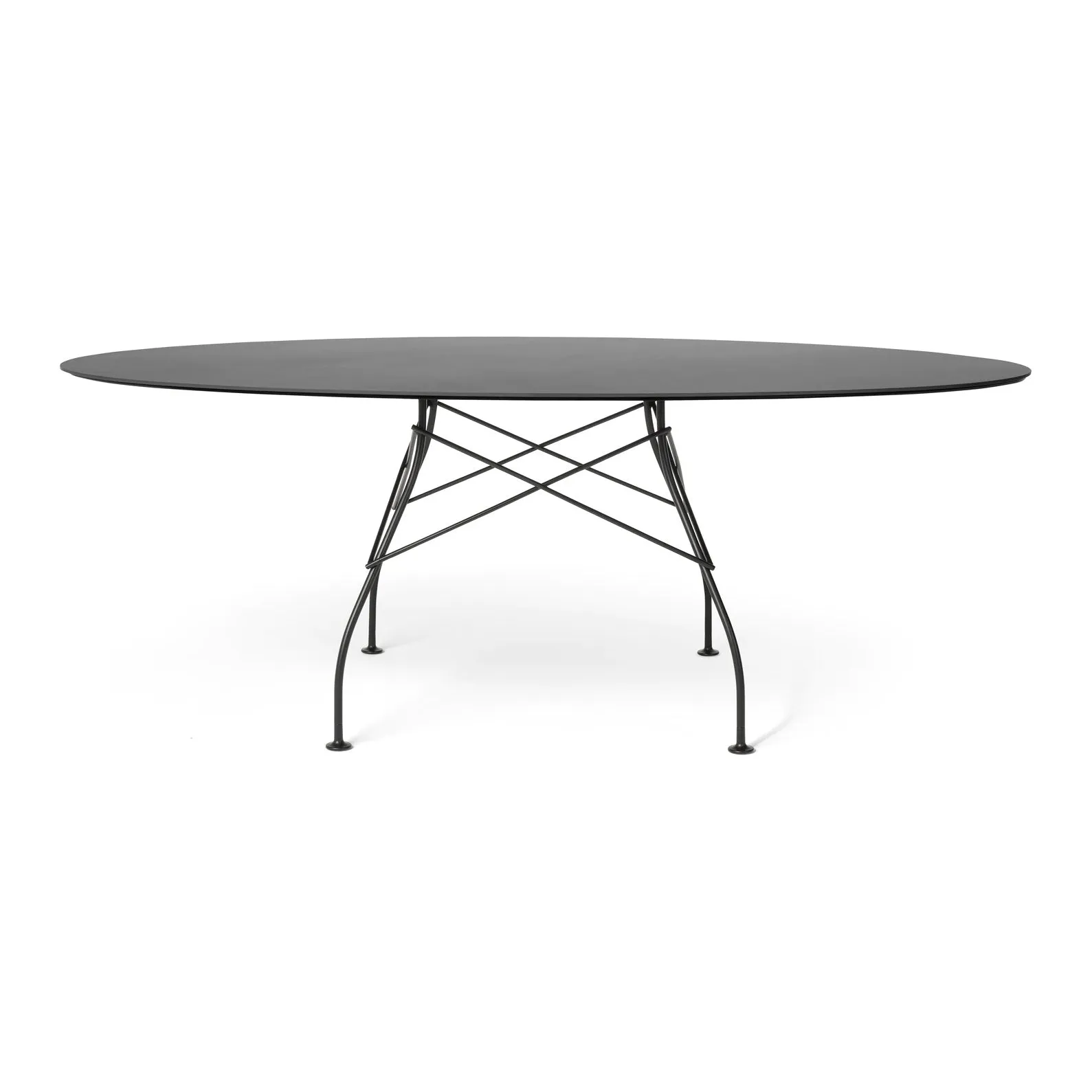 Glossy Outdoor Oval Dining Table