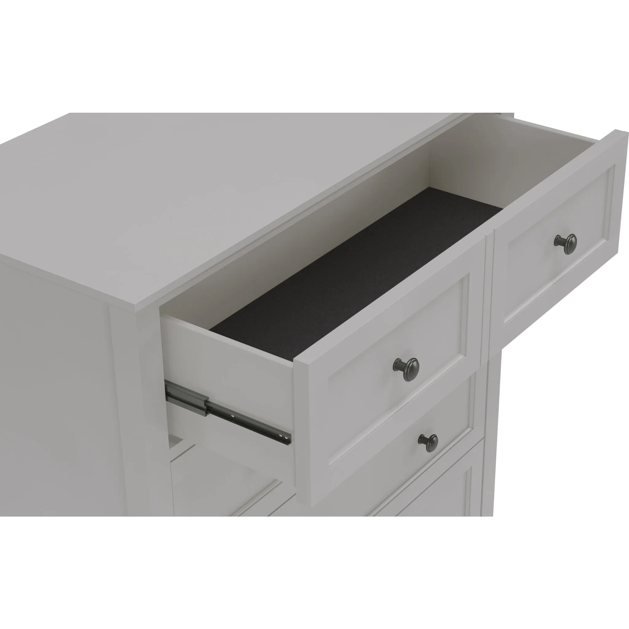 Grace Five Drawer Chest in Elephant Gray (2024) Modus