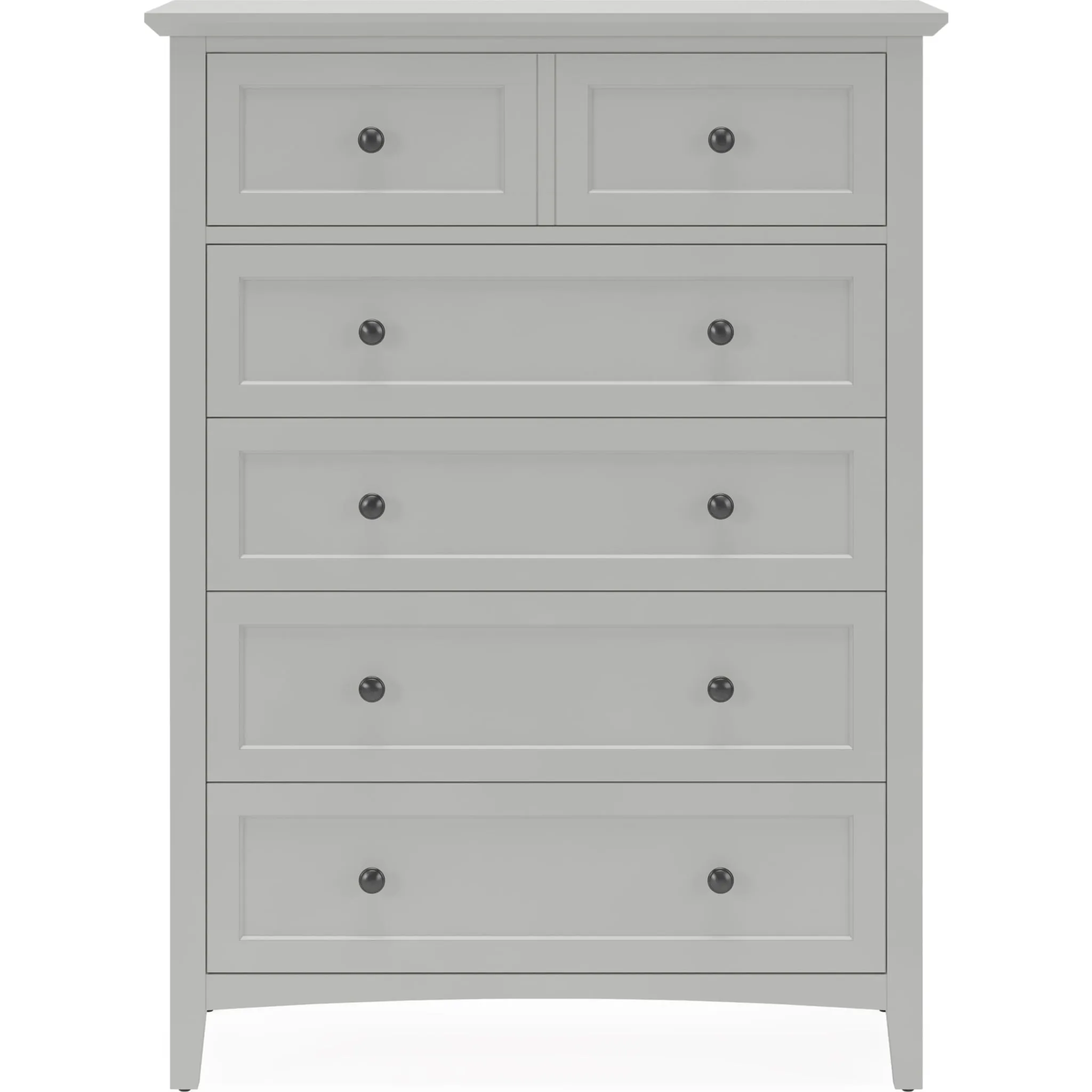 Grace Five Drawer Chest in Elephant Gray (2024) Modus