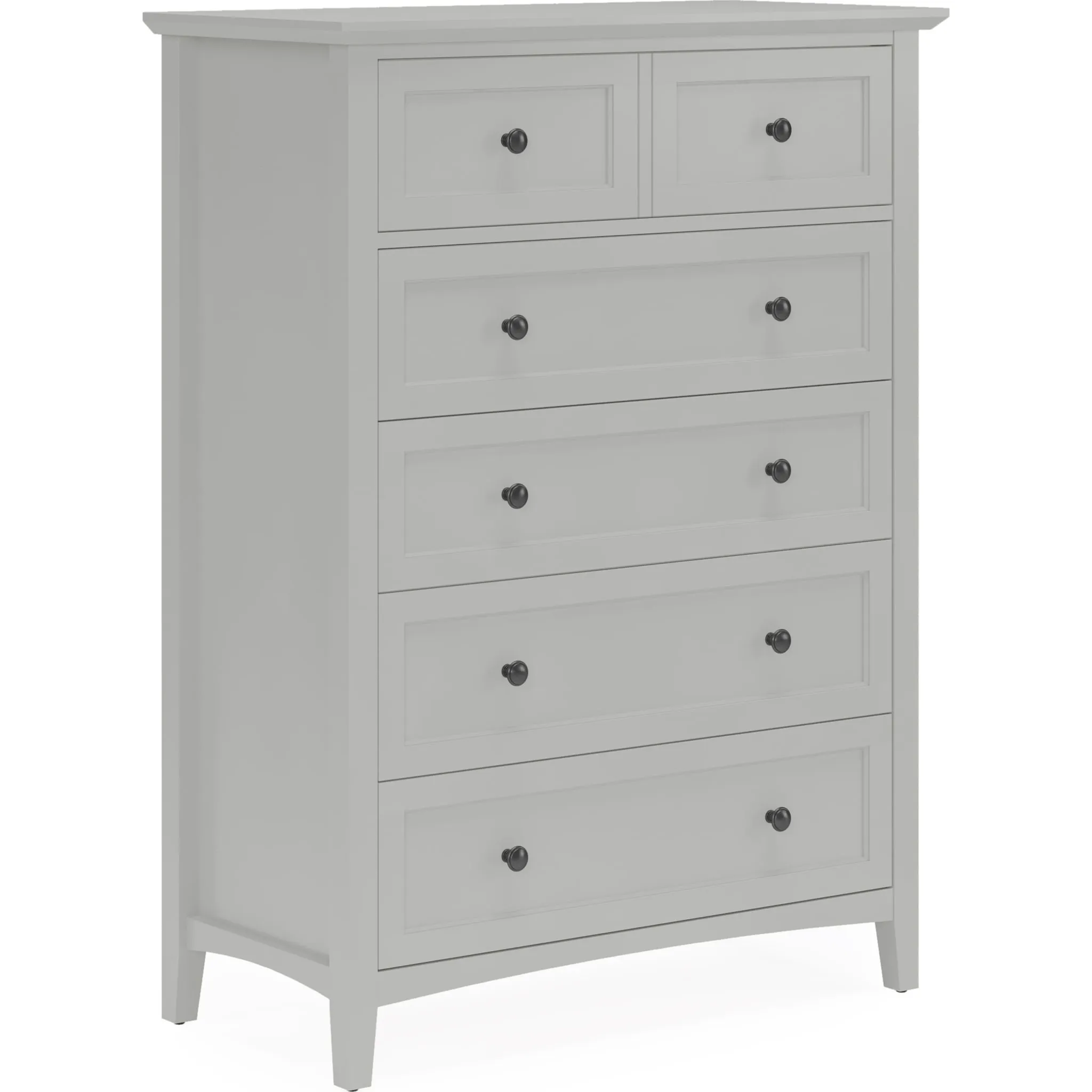 Grace Five Drawer Chest in Elephant Gray (2024) Modus