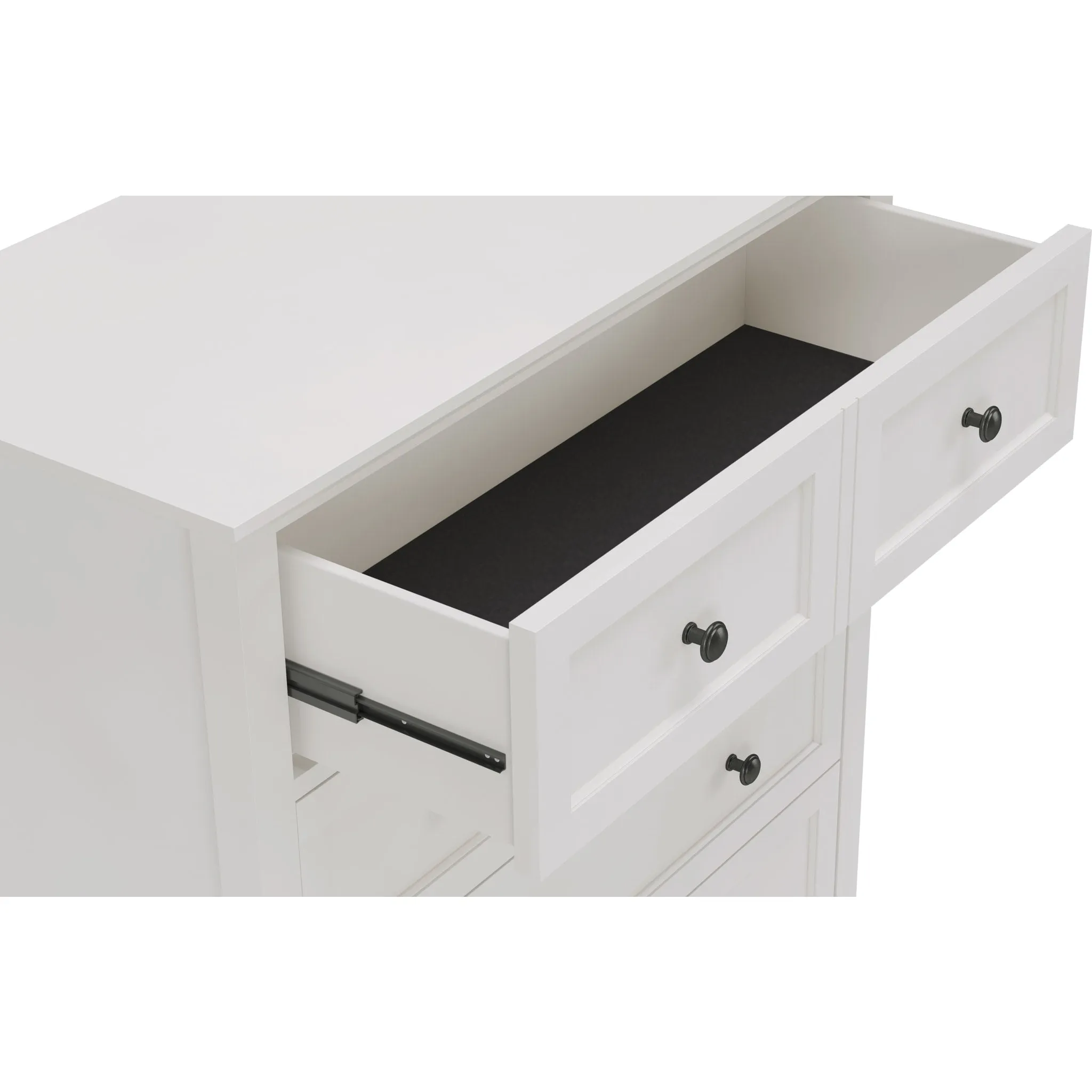Grace Five Drawer Chest in Snowfall White (2024) Modus