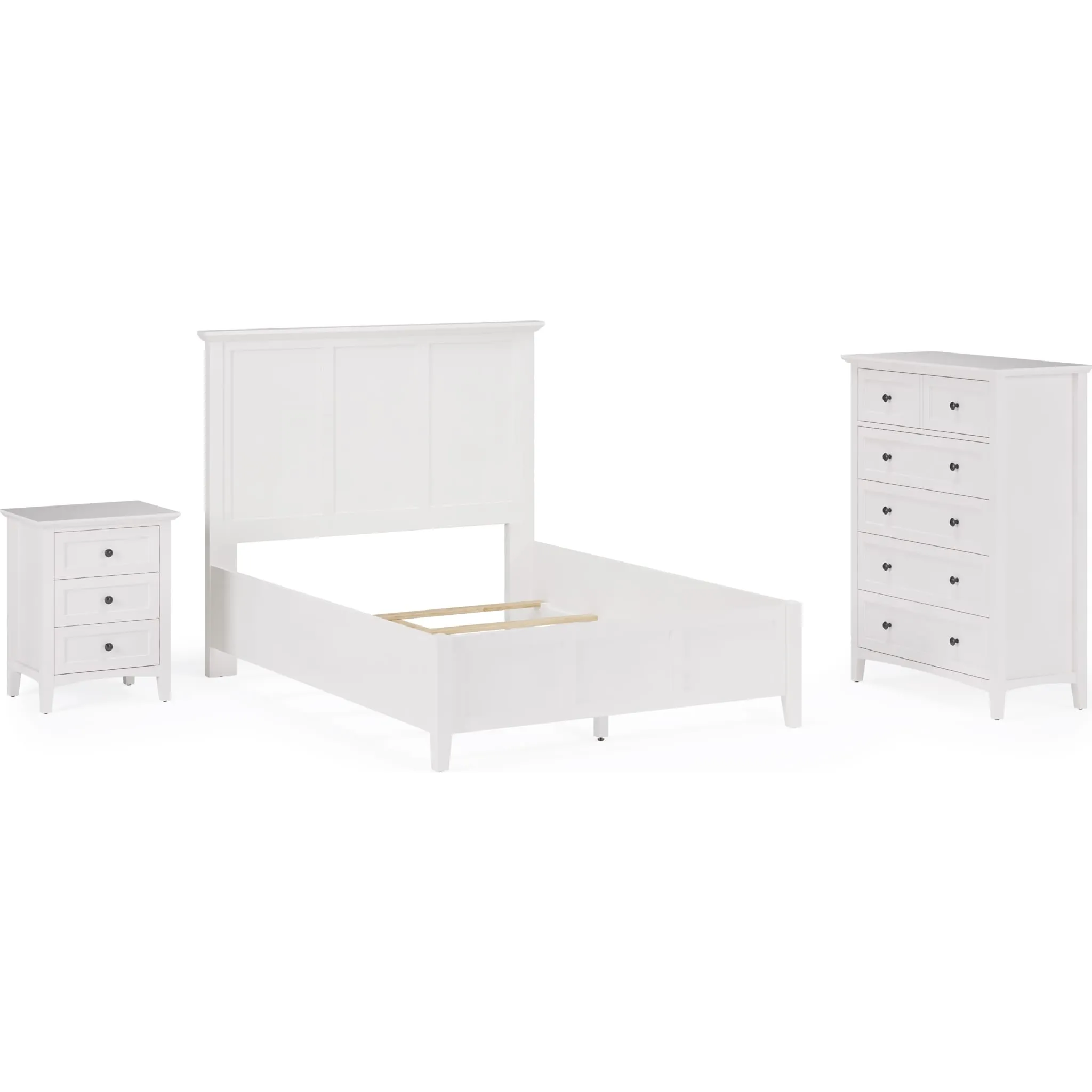 Grace Five Drawer Chest in Snowfall White (2024) Modus
