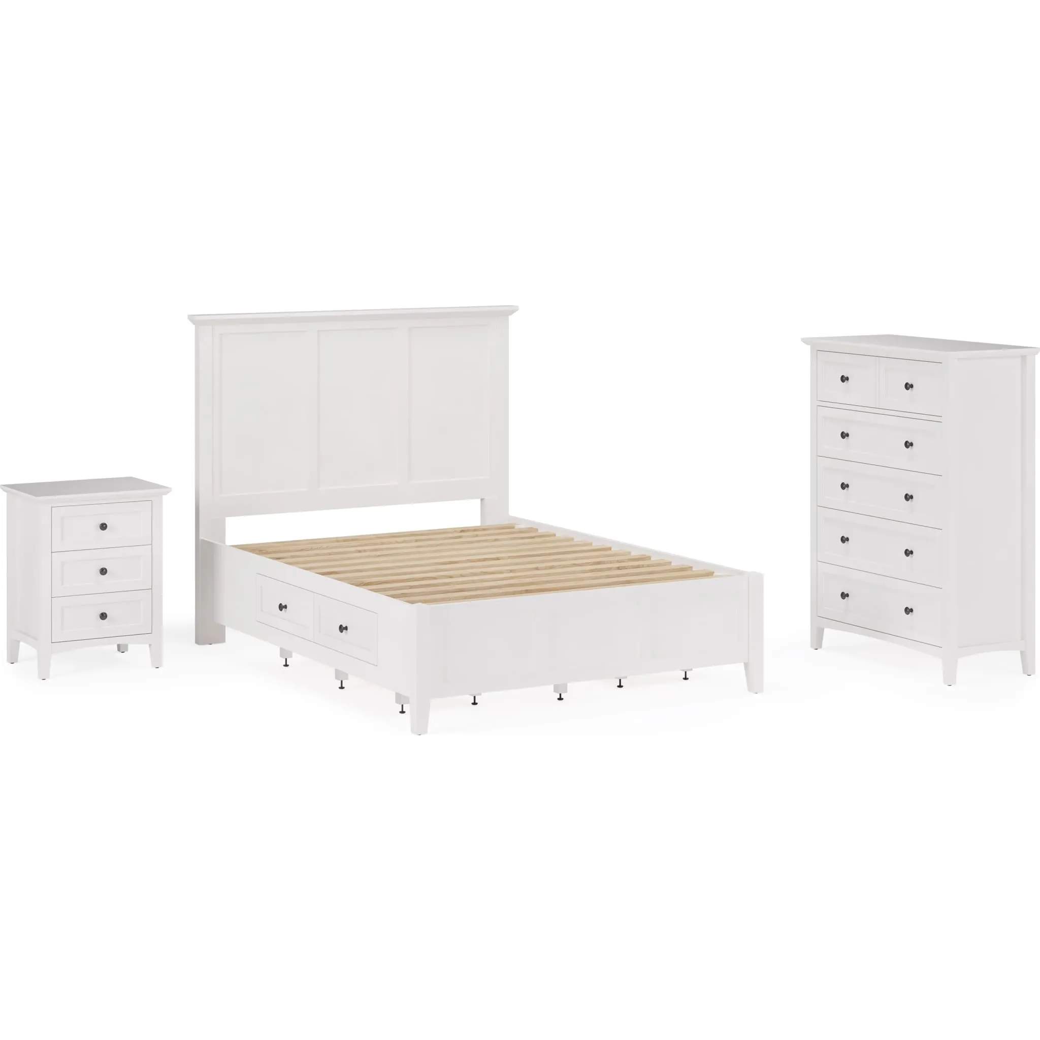 Grace Five Drawer Chest in Snowfall White (2024) Modus