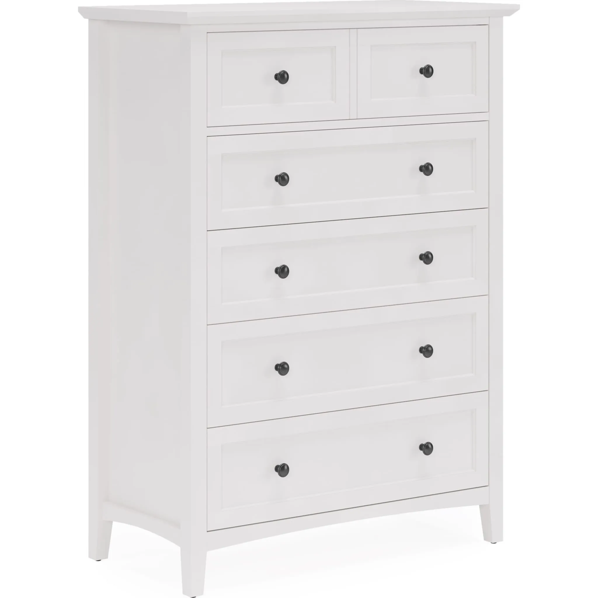 Grace Five Drawer Chest in Snowfall White (2024) Modus