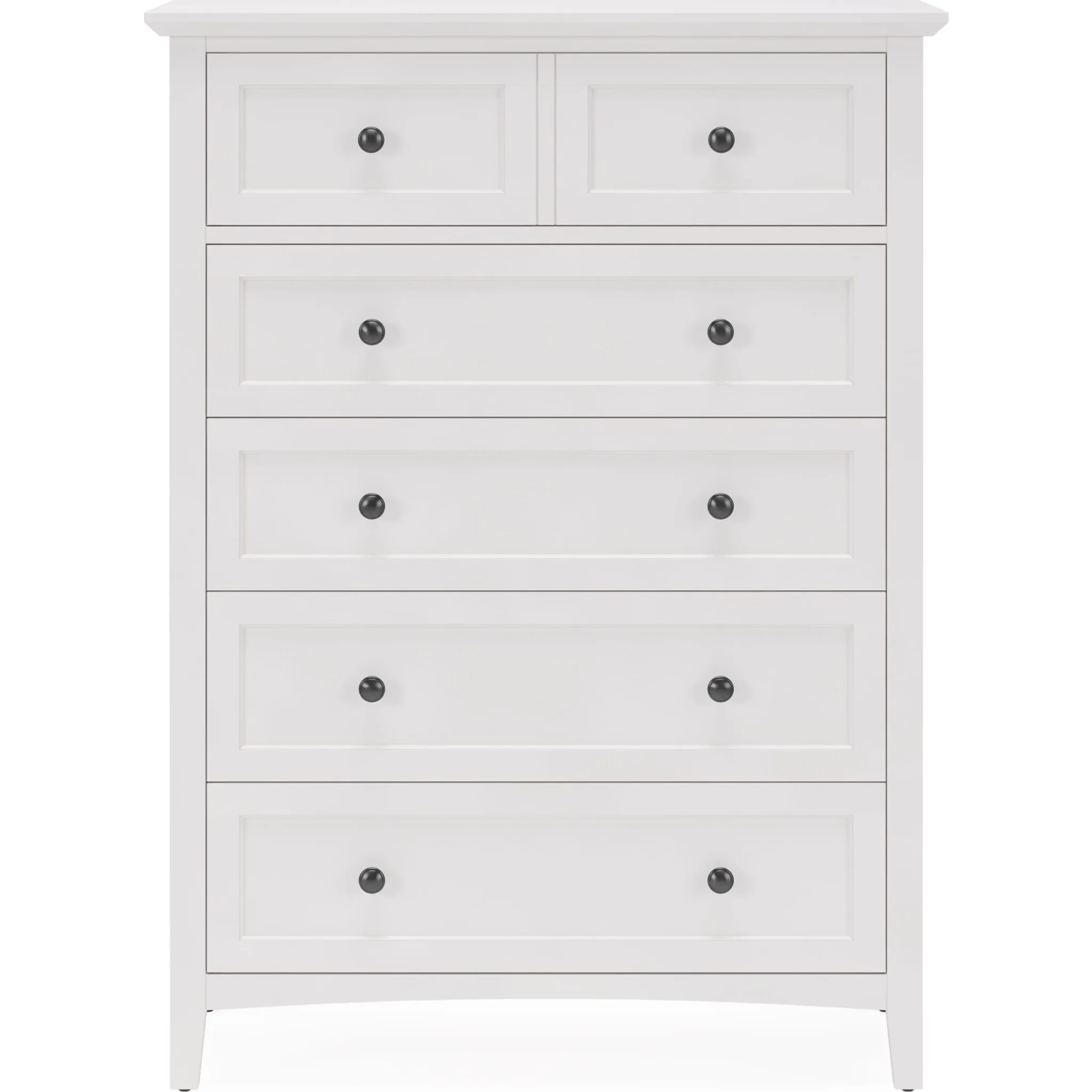 Grace Five Drawer Chest in Snowfall White (2024) Modus