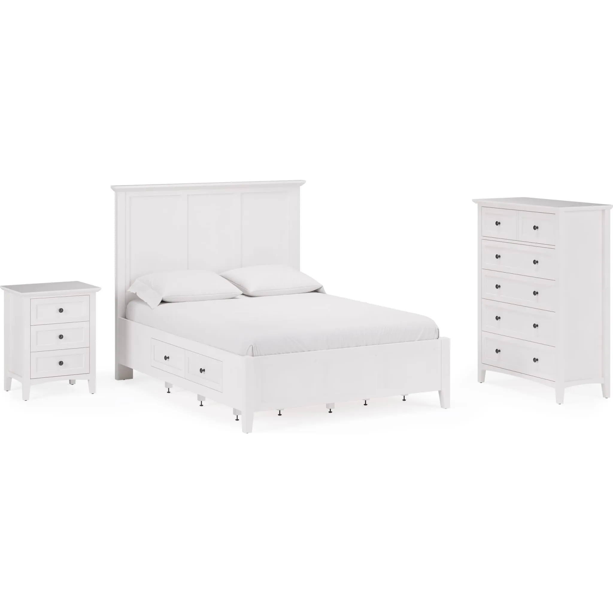 Grace Five Drawer Chest in Snowfall White (2024) Modus