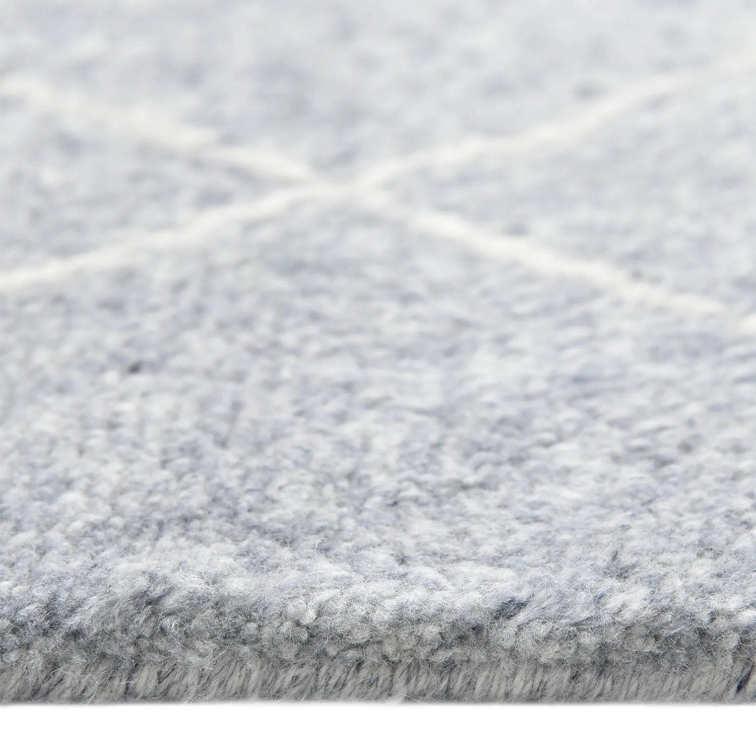 Grey Diamond Moroccan Shag Rug - 8' x 10'