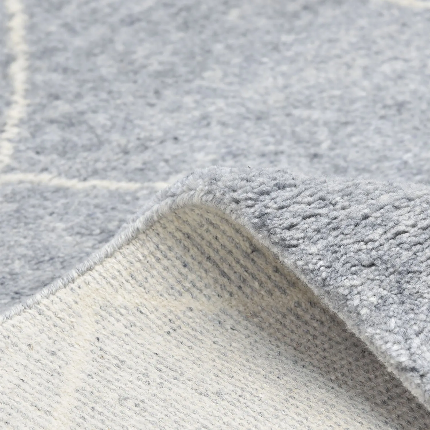 Grey Diamond Moroccan Shag Rug - 8' x 10'