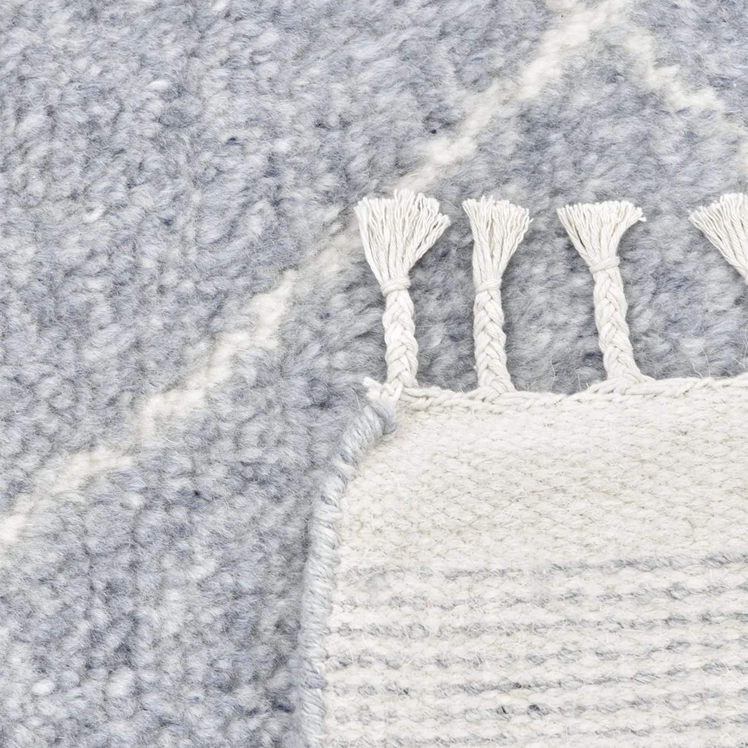 Grey Diamond Moroccan Shag Rug - 8' x 10'