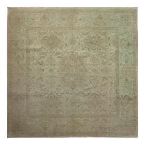 Grey Traditional Wool Silk Blend Rug - 9'1" x 9'2"