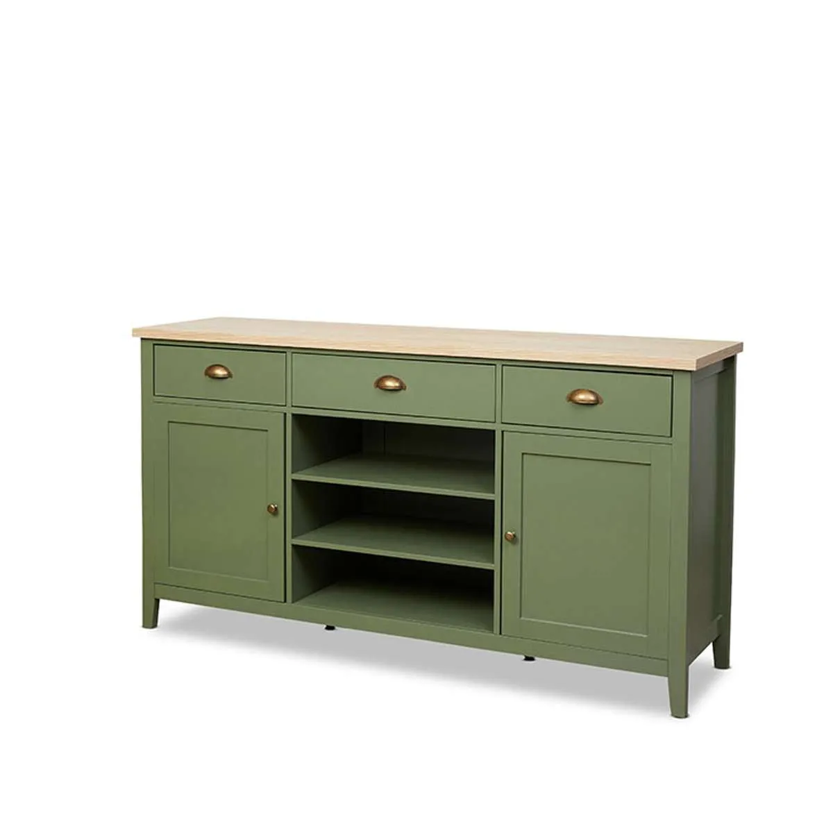 Hastings Buffet - Olive Green/Natural Mocka