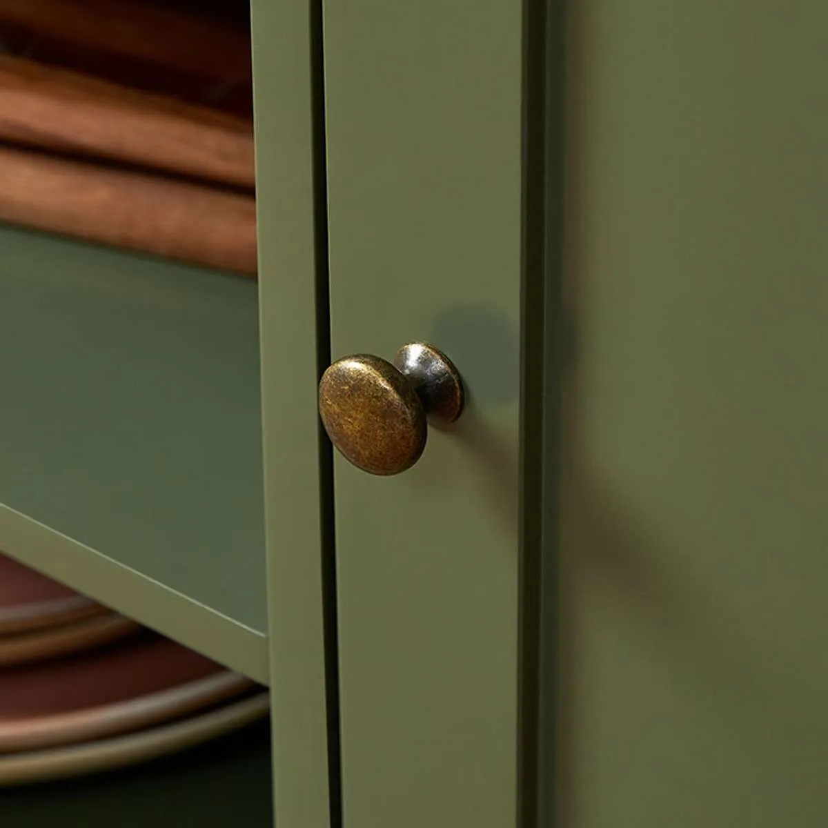 Hastings Buffet - Olive Green/Natural Mocka