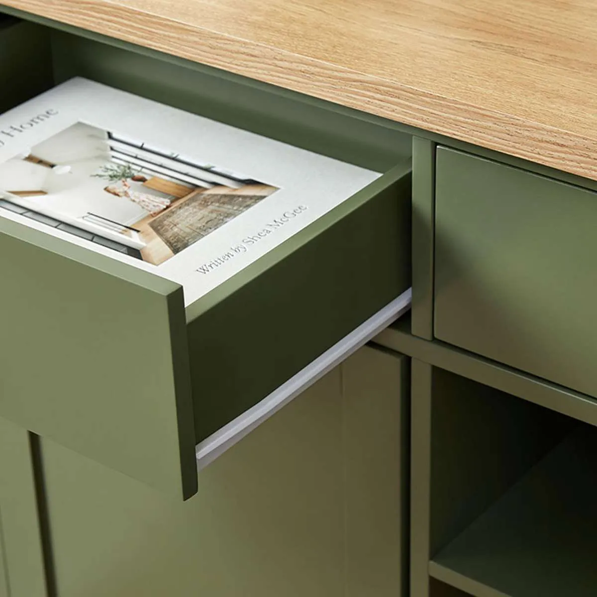 Hastings Buffet - Olive Green/Natural Mocka