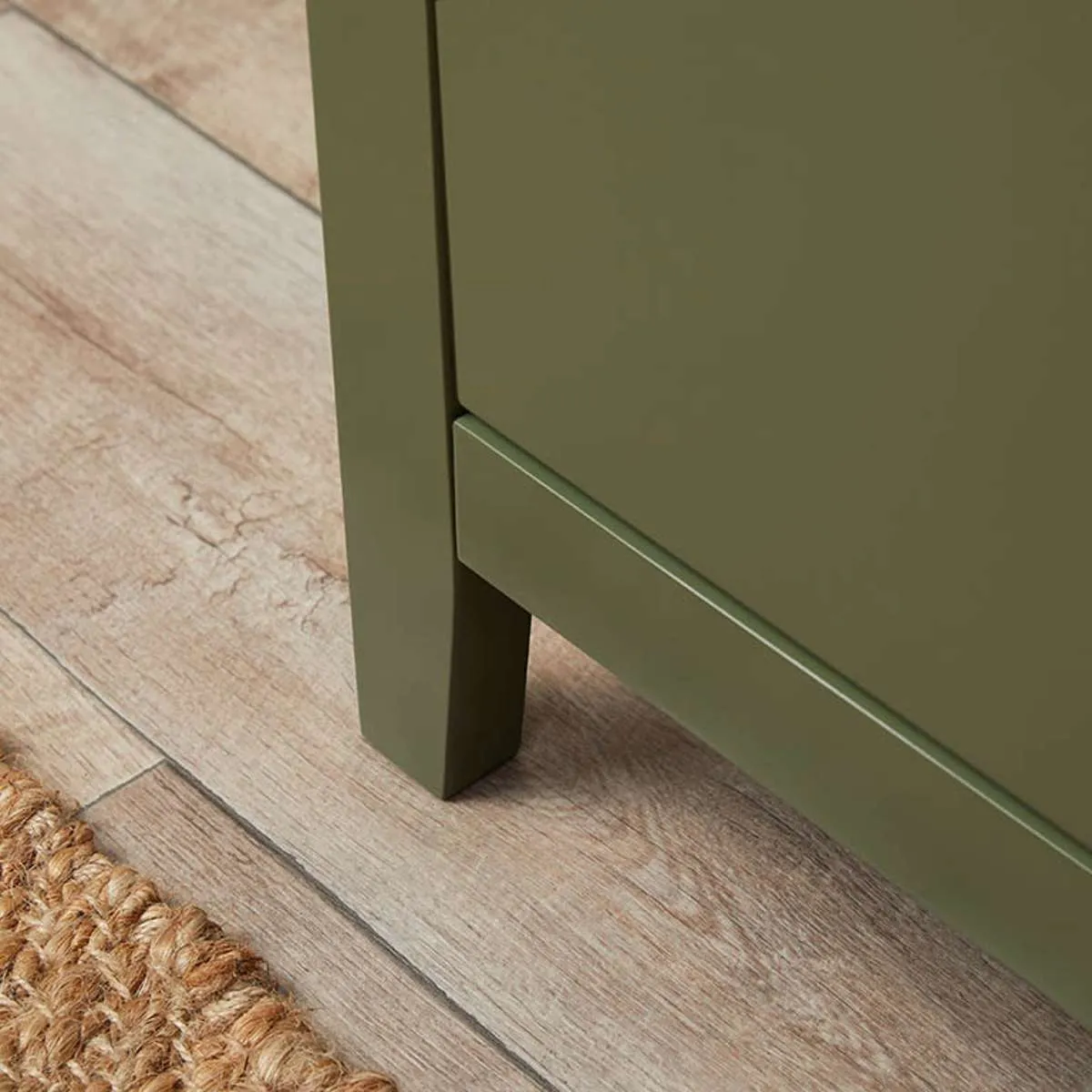 Hastings Six Drawer - Olive Green/Natural Mocka