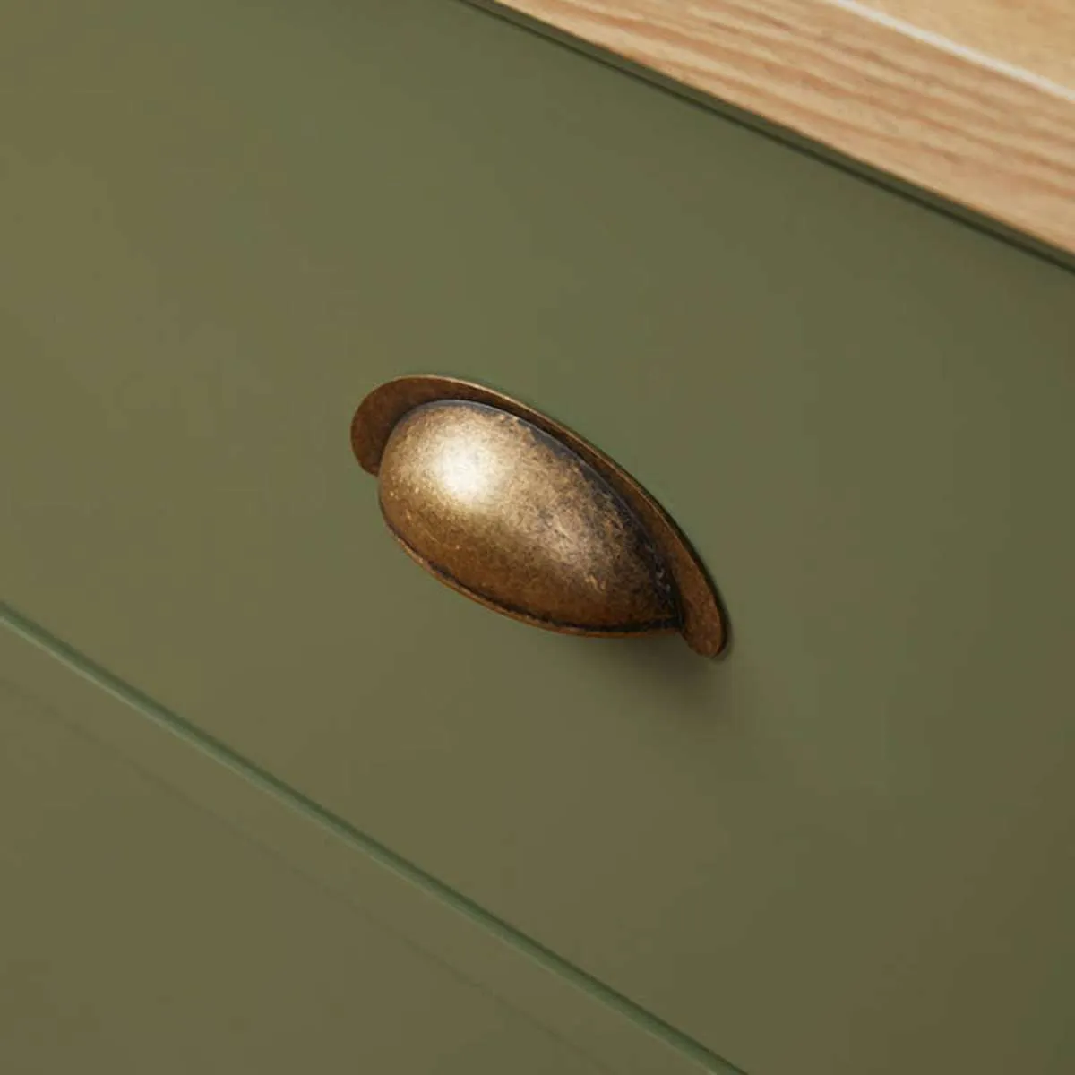 Hastings Six Drawer - Olive Green/Natural Mocka
