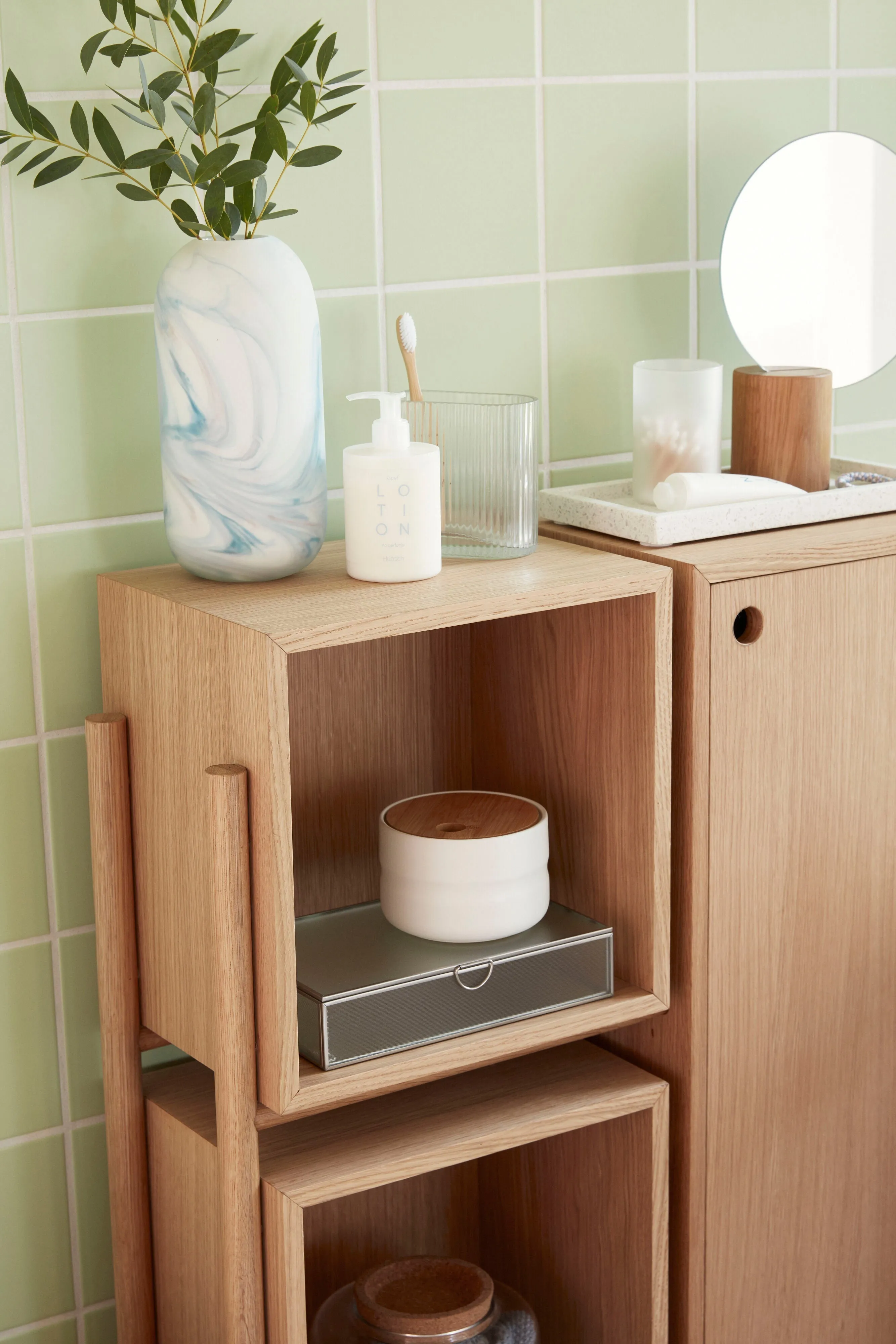 Hbsch Cube Console Table Natural