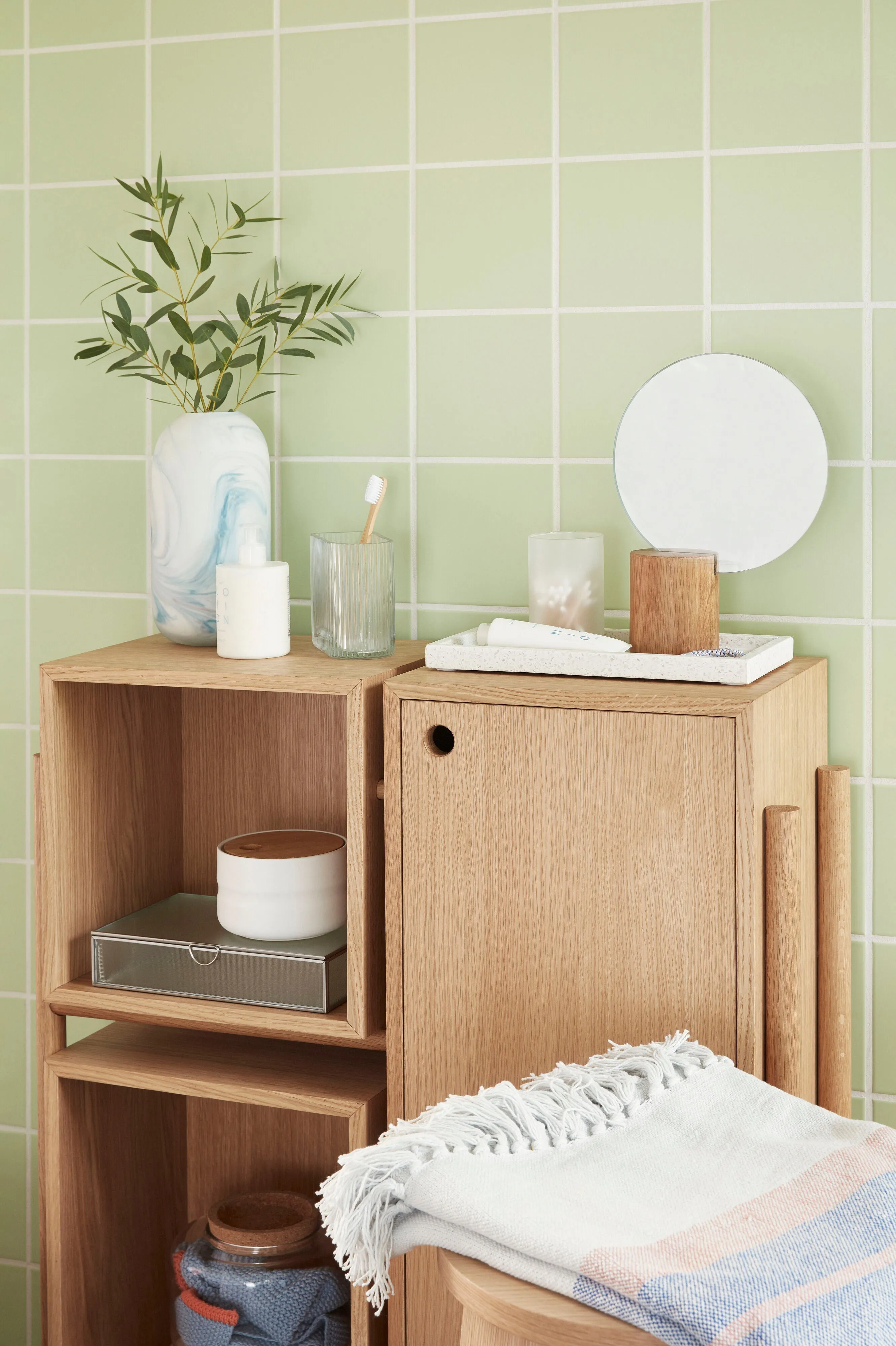 Hbsch Cube Console Table Natural