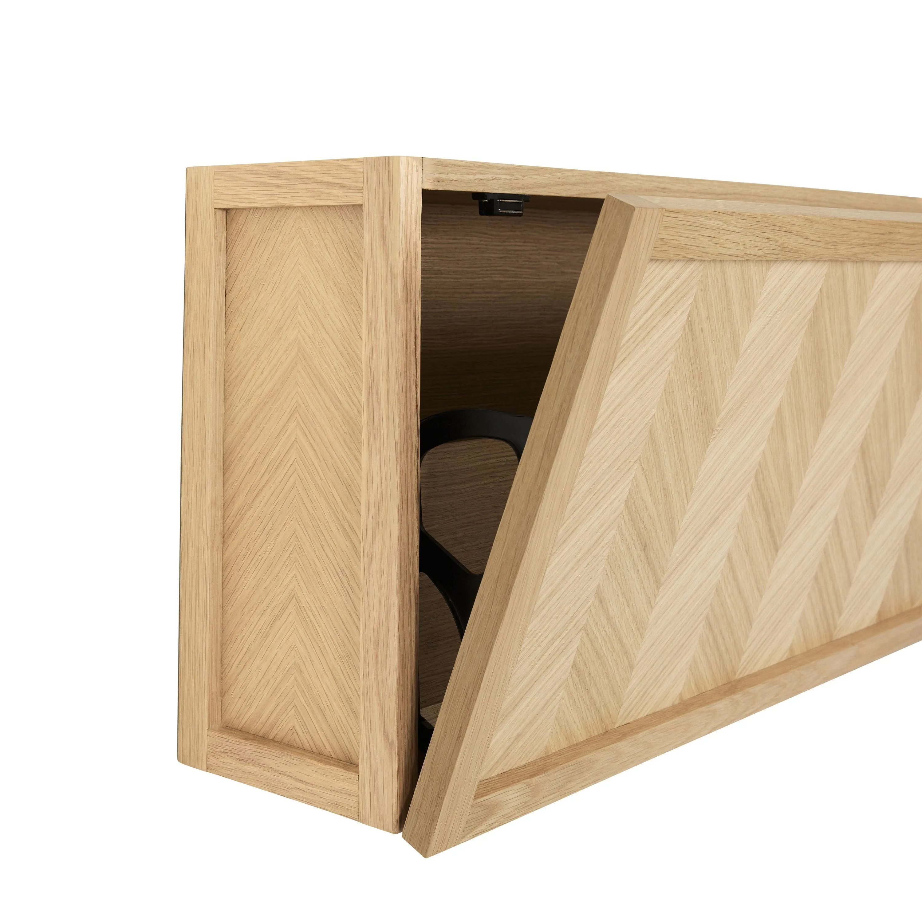 Hbsch Herringbone Shoe Cabinet Natural, Large