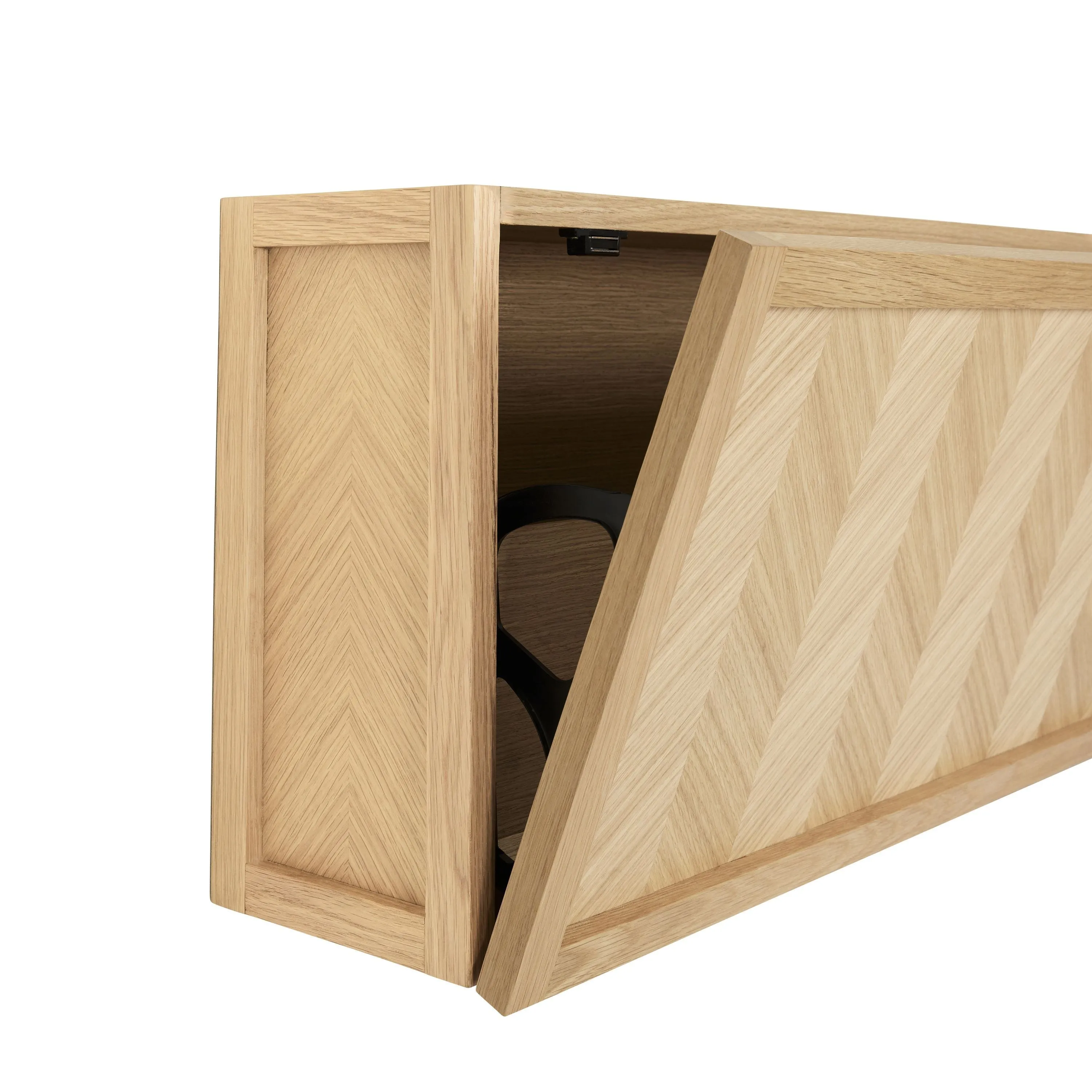 Hbsch Herringbone Shoe Cabinet Natural, Large