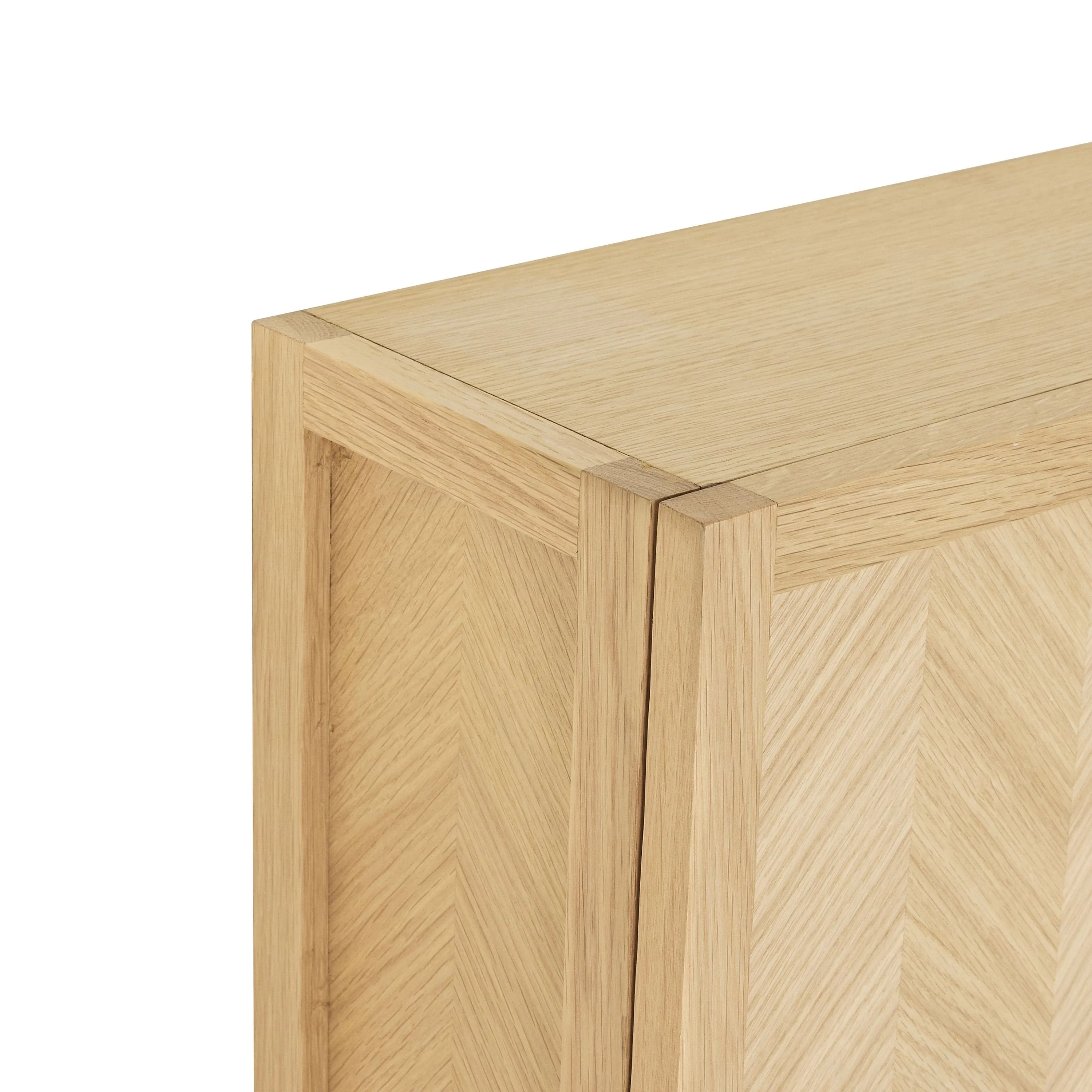 Hbsch Herringbone Shoe Cabinet Natural, Large