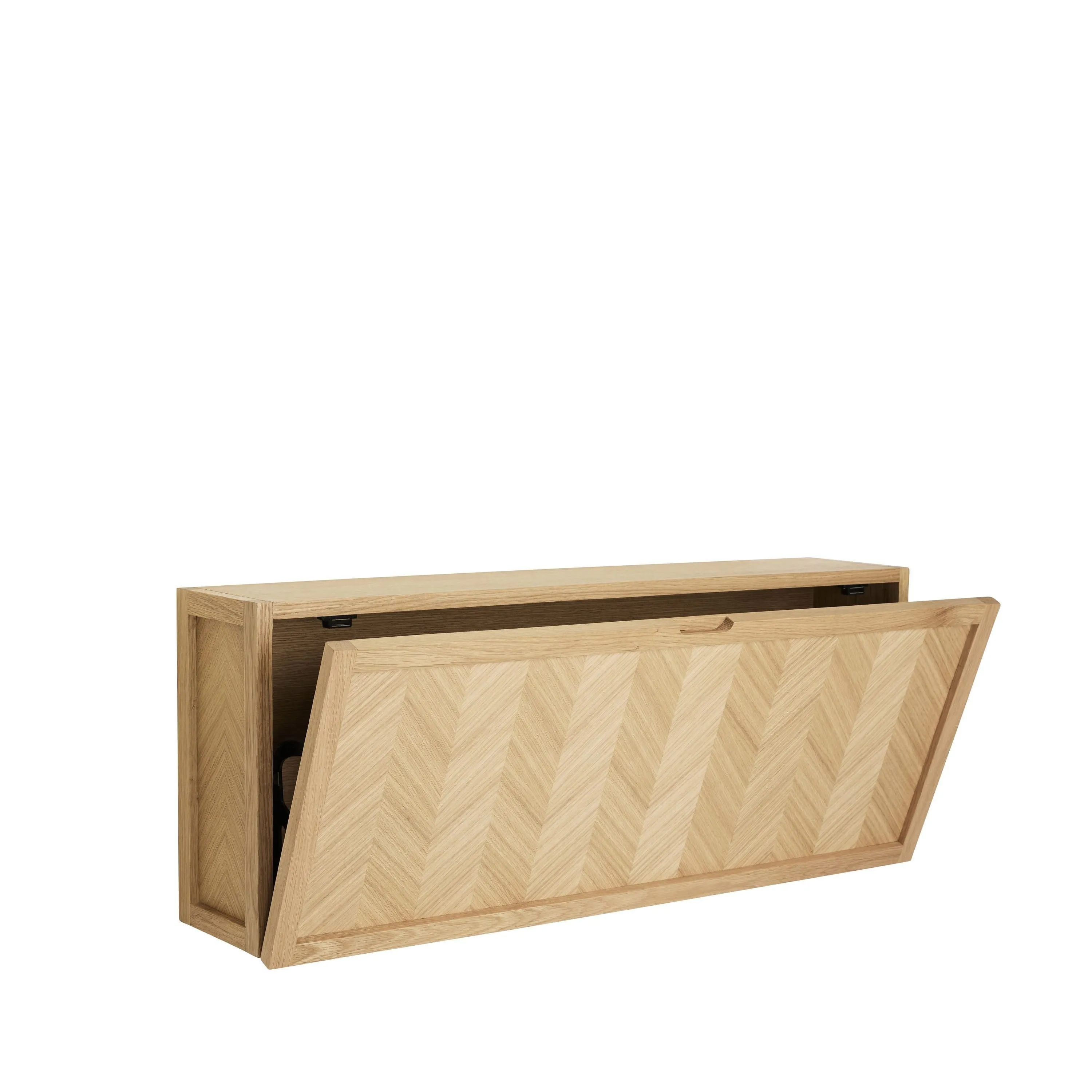 Hbsch Herringbone Shoe Cabinet Natural, Large