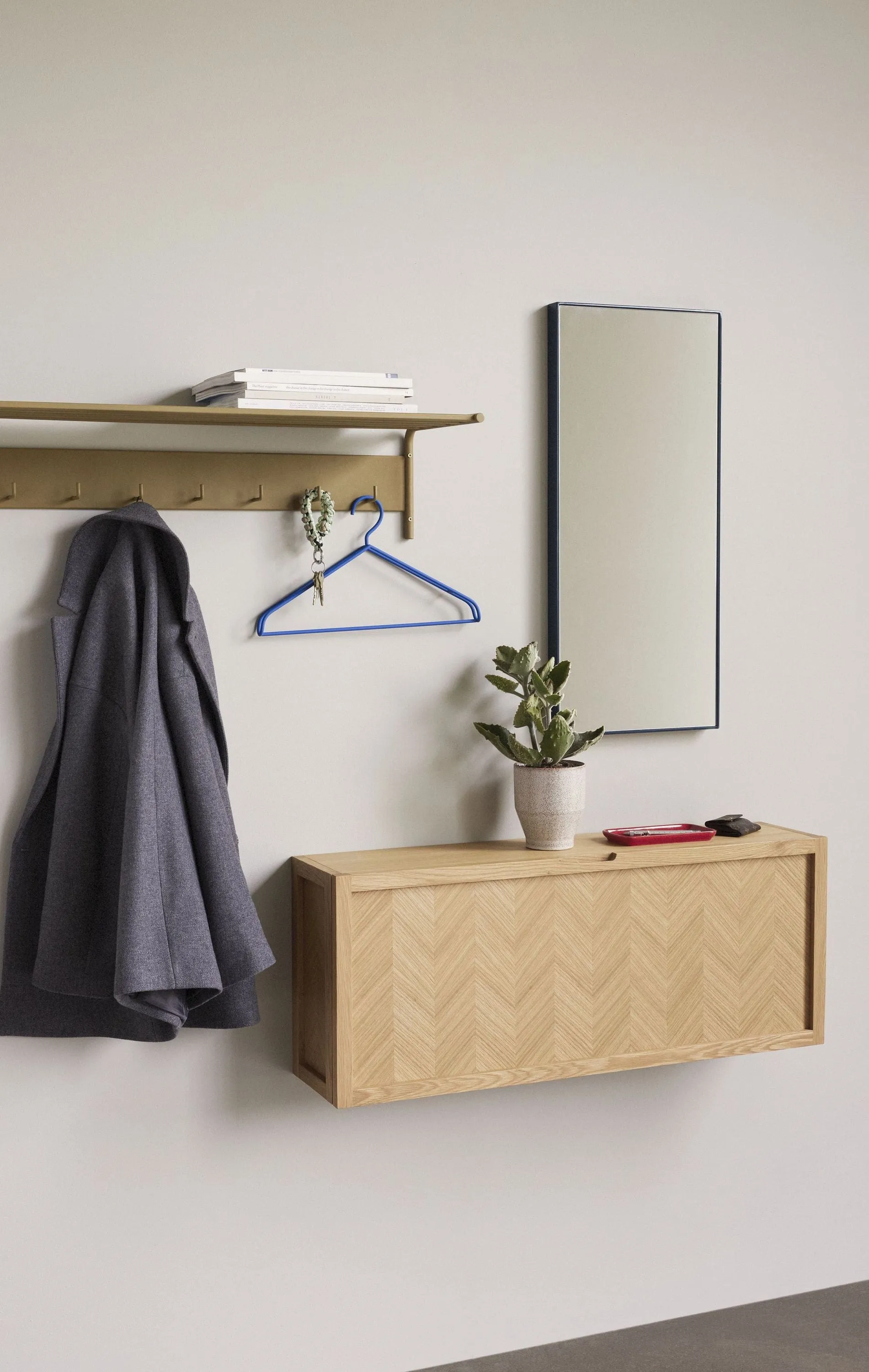 Hbsch Herringbone Shoe Cabinet Natural, Large