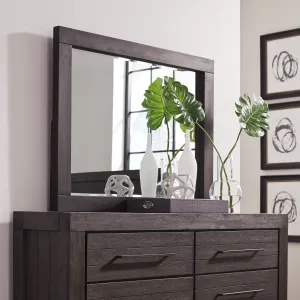 Heath Beveled Glass Mirror in Basalt Grey Modus