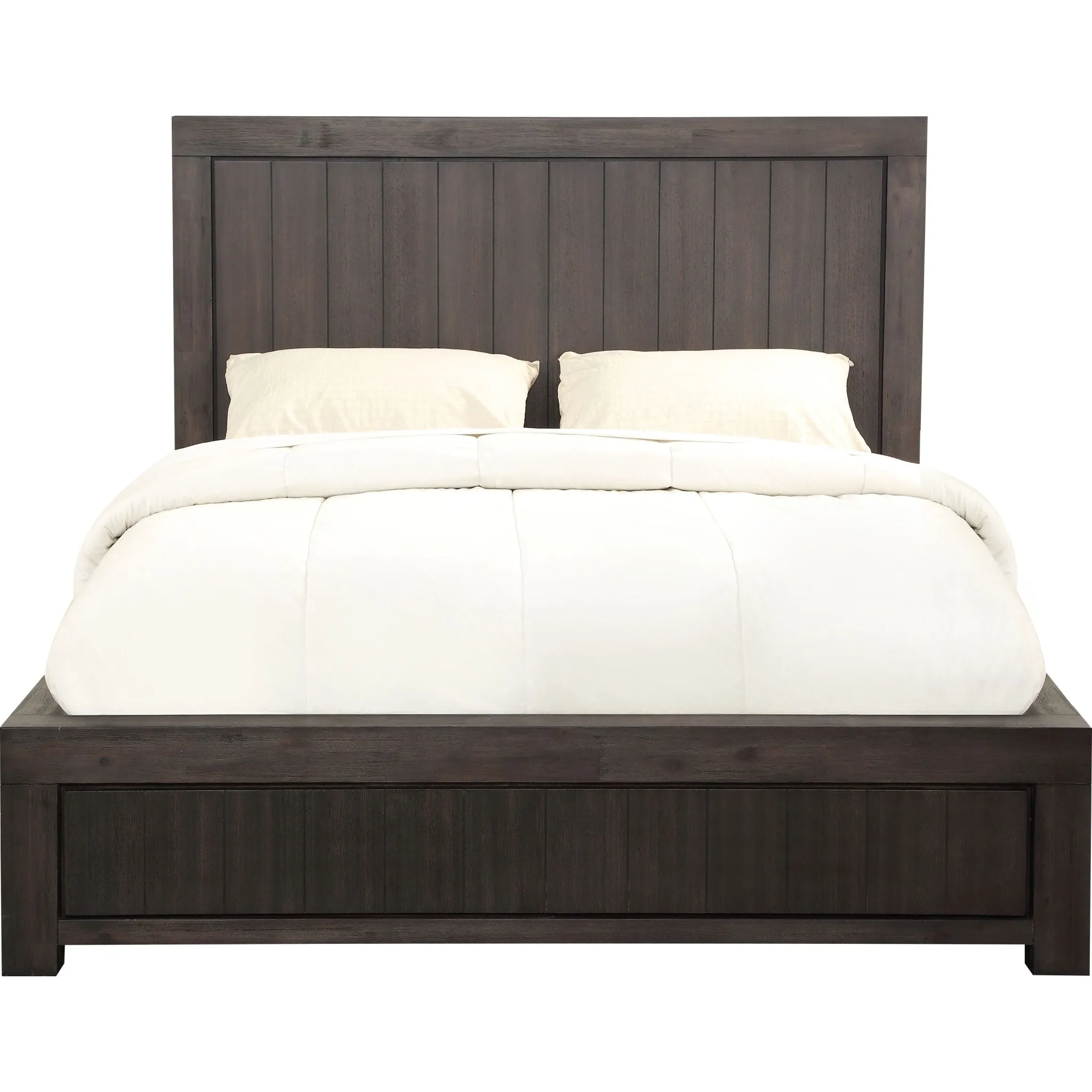 Heath Wood Platform Bed in Basalt Grey Modus