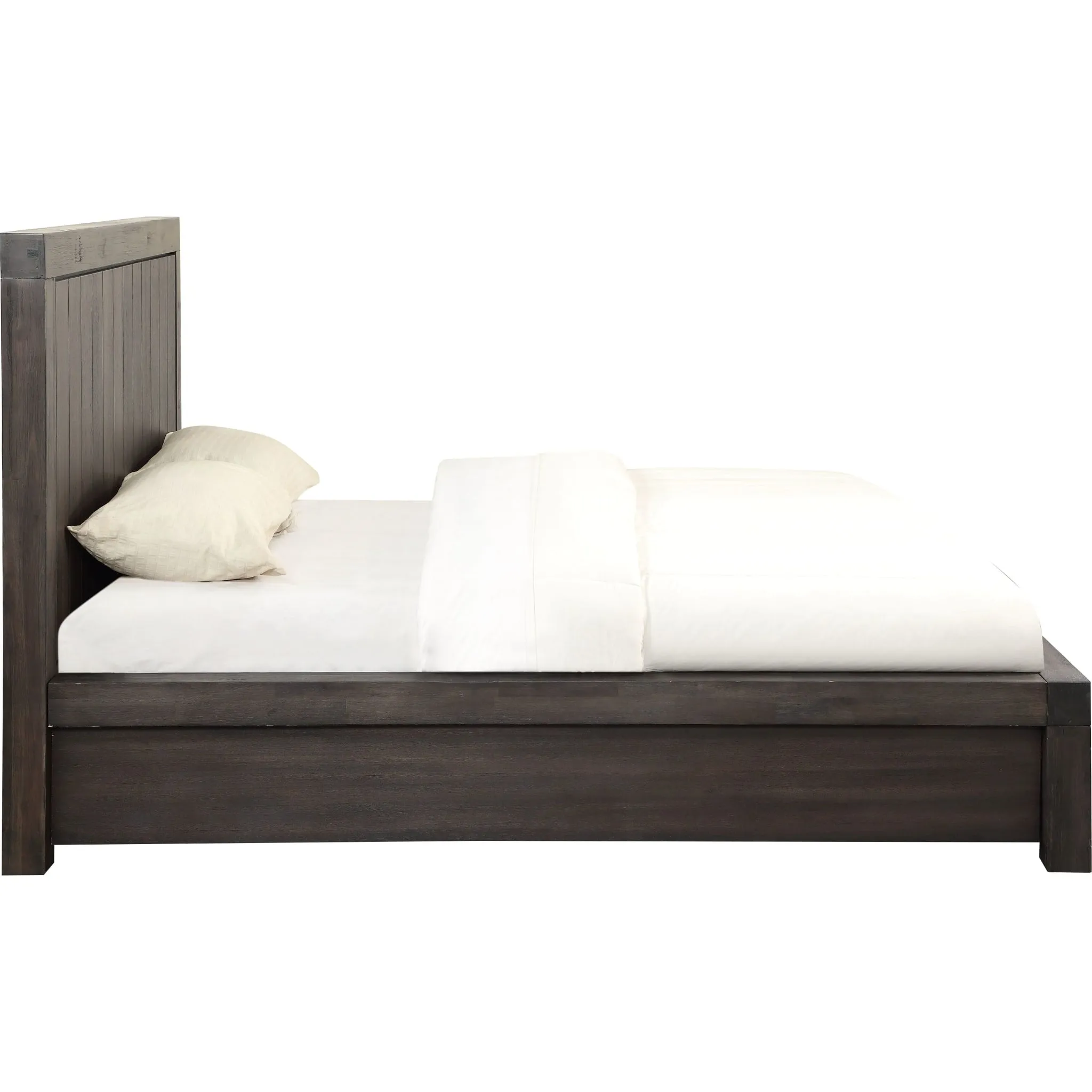 Heath Wood Platform Bed in Basalt Grey Modus
