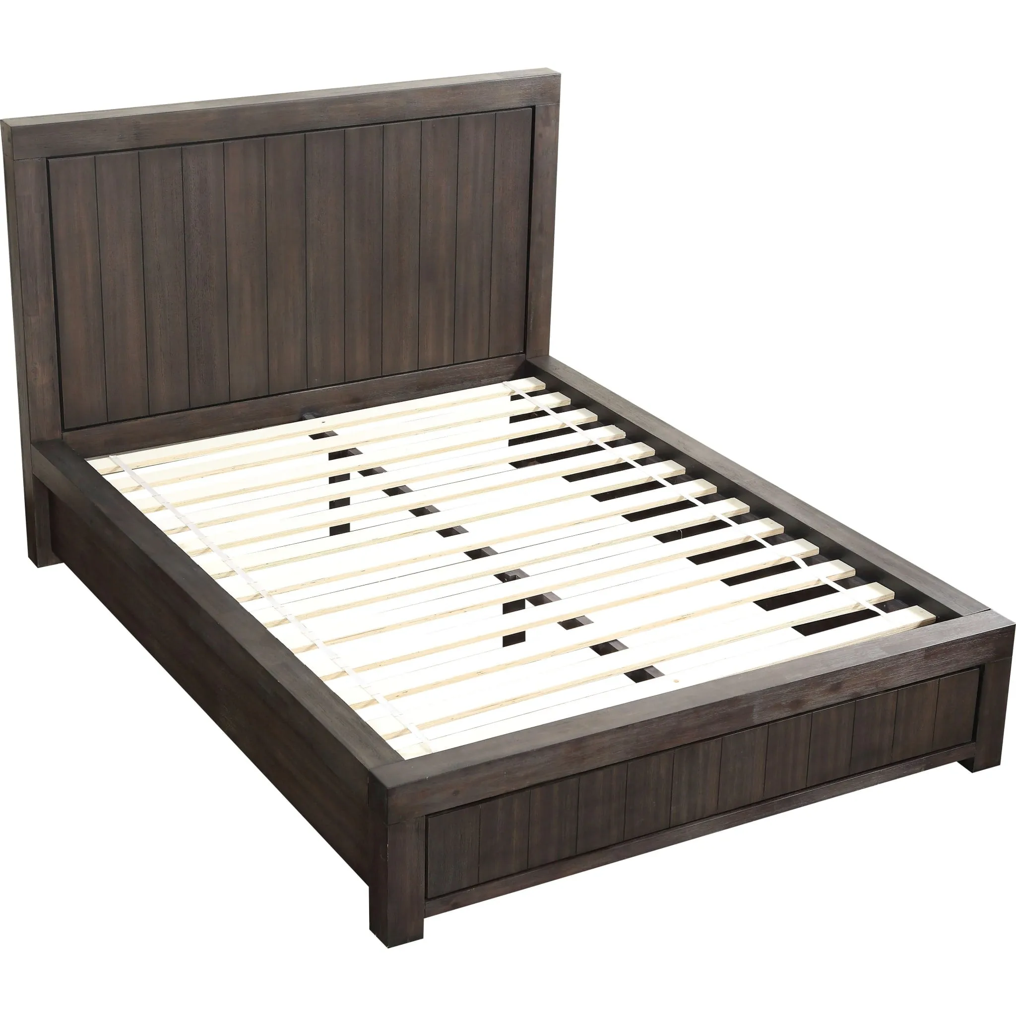 Heath Wood Platform Bed in Basalt Grey Modus
