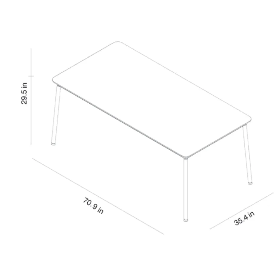 Hub Outdoor Rectangular Dining Table