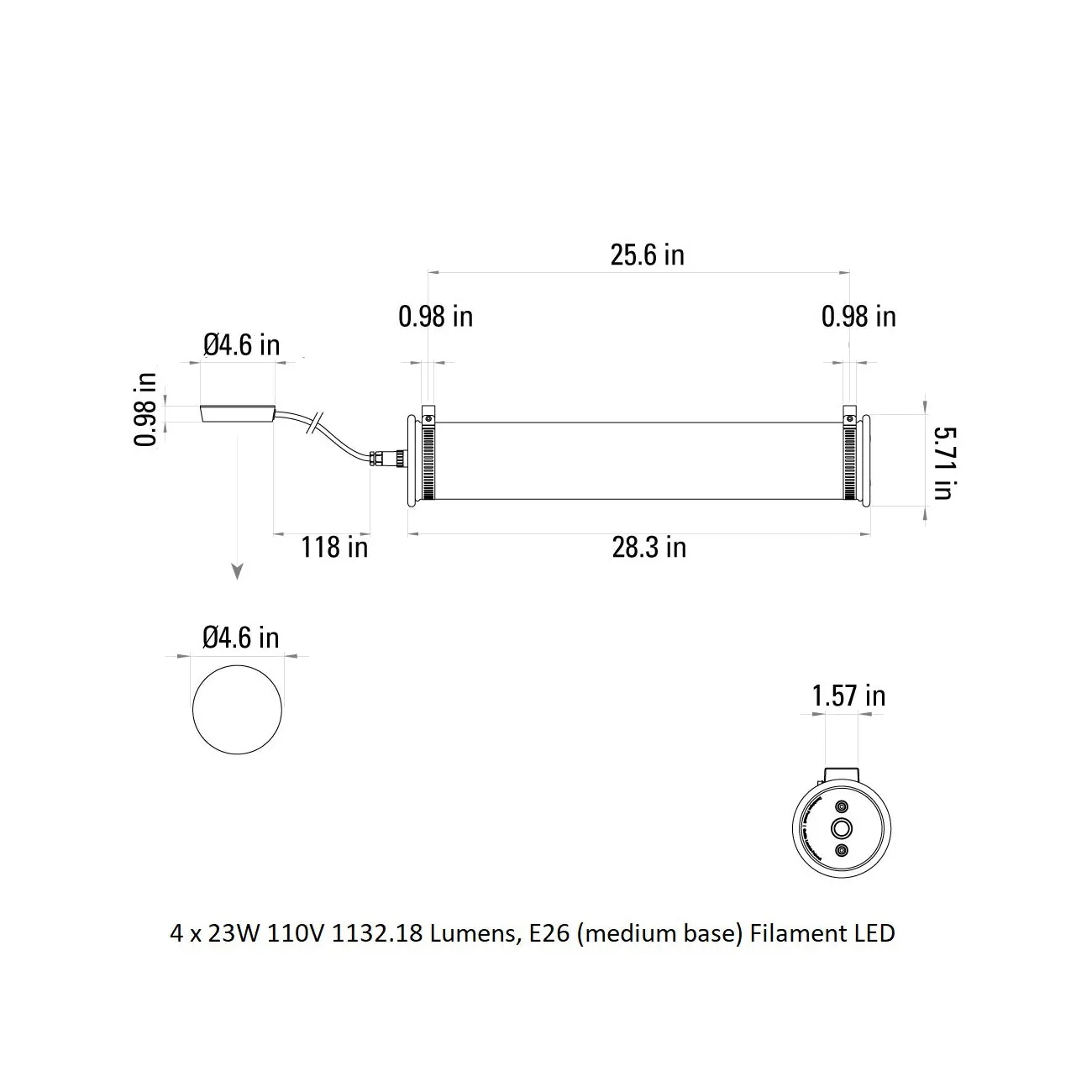 In The Tube Outdoor Wall Sconce