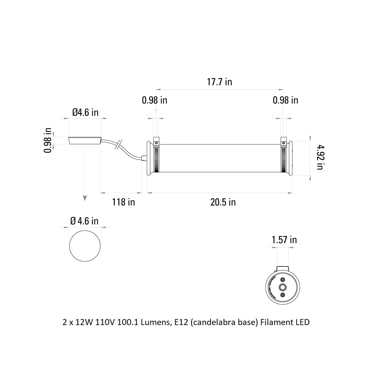 In The Tube Outdoor Wall Sconce