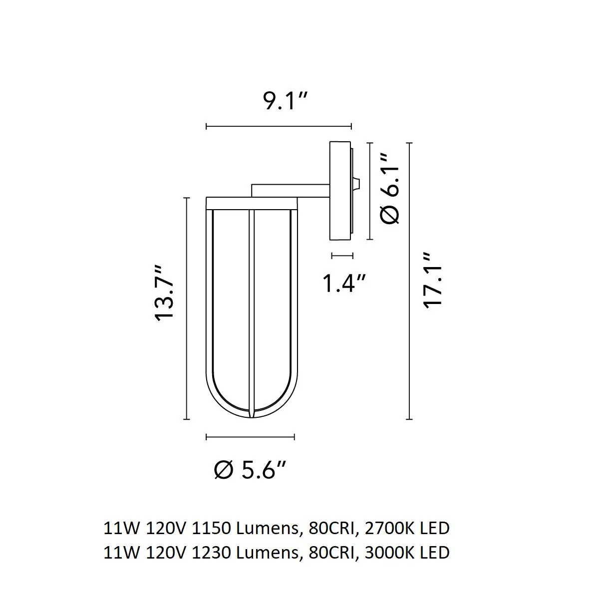 In Vitro Outdoor Wall Light