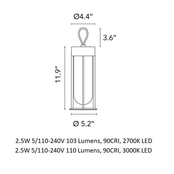 In Vitro Unplugged Portable Lamp