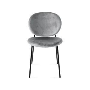 Ins Upholstered Dining Chair with Metal Base