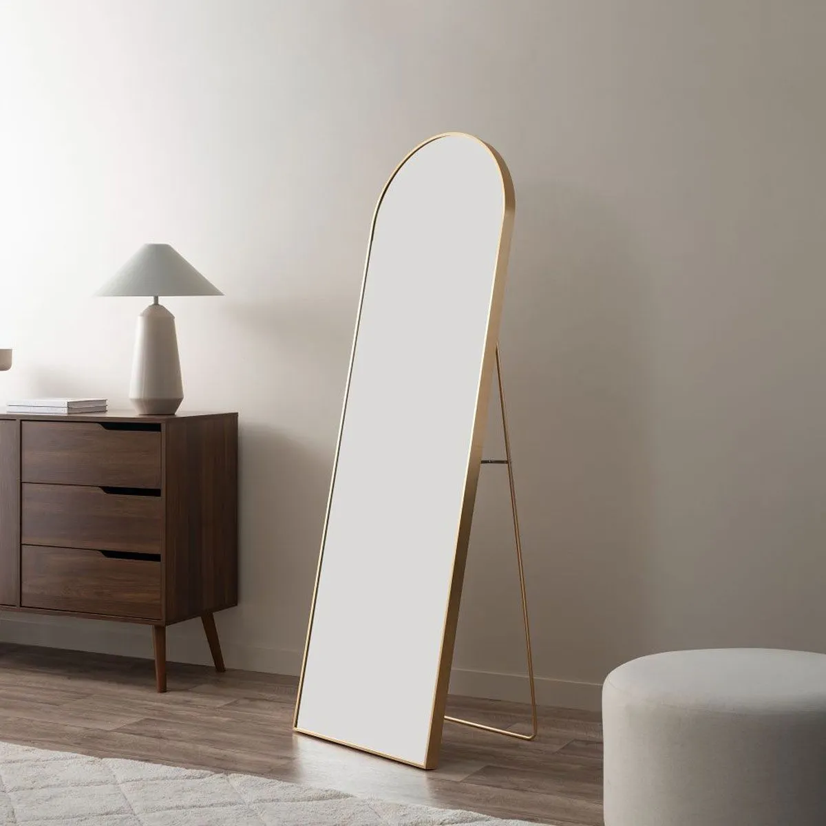 Jackson Metal Arch Full Length Freestanding Mirror - Gold Mocka