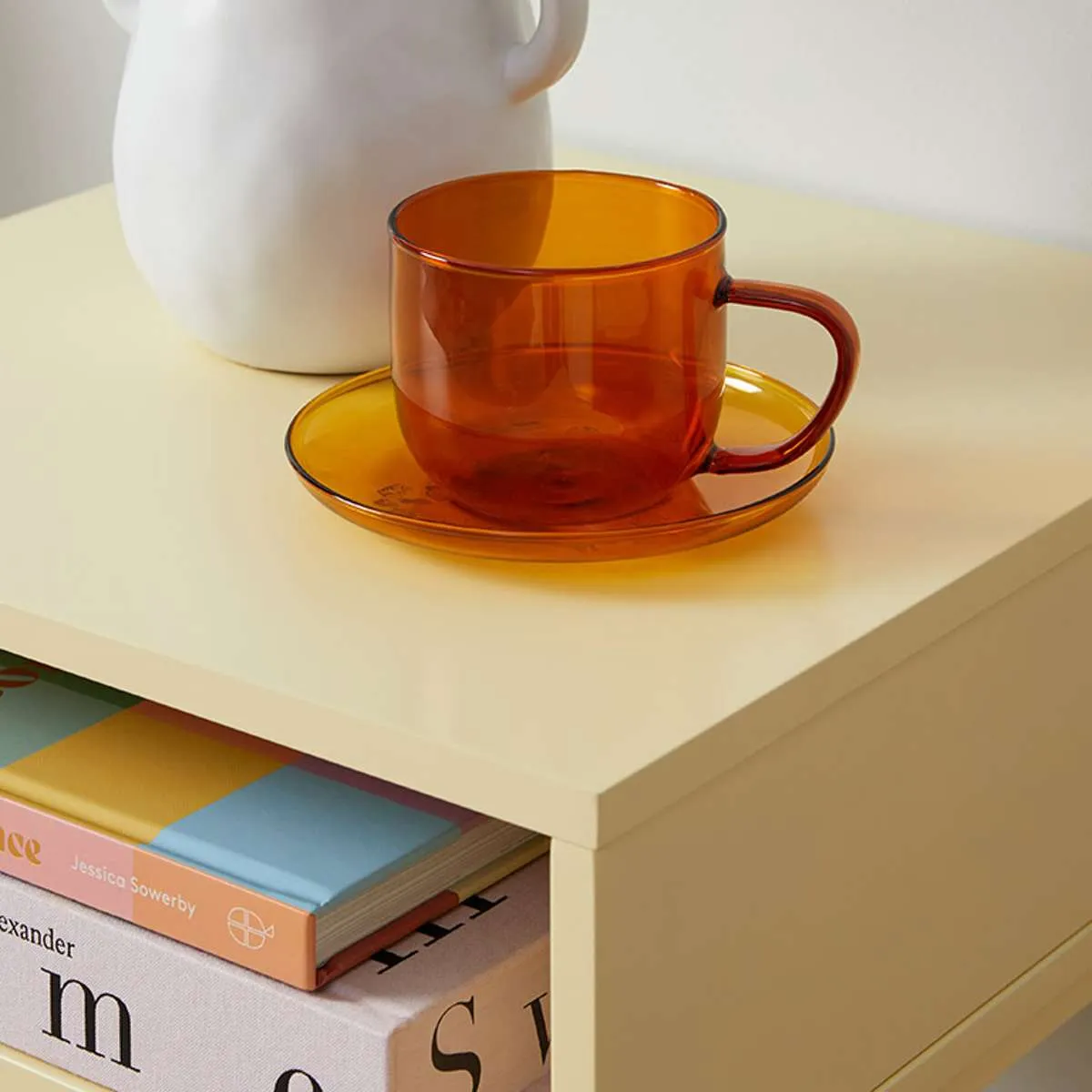 Jude Bedside Table - Butter Yellow Mocka
