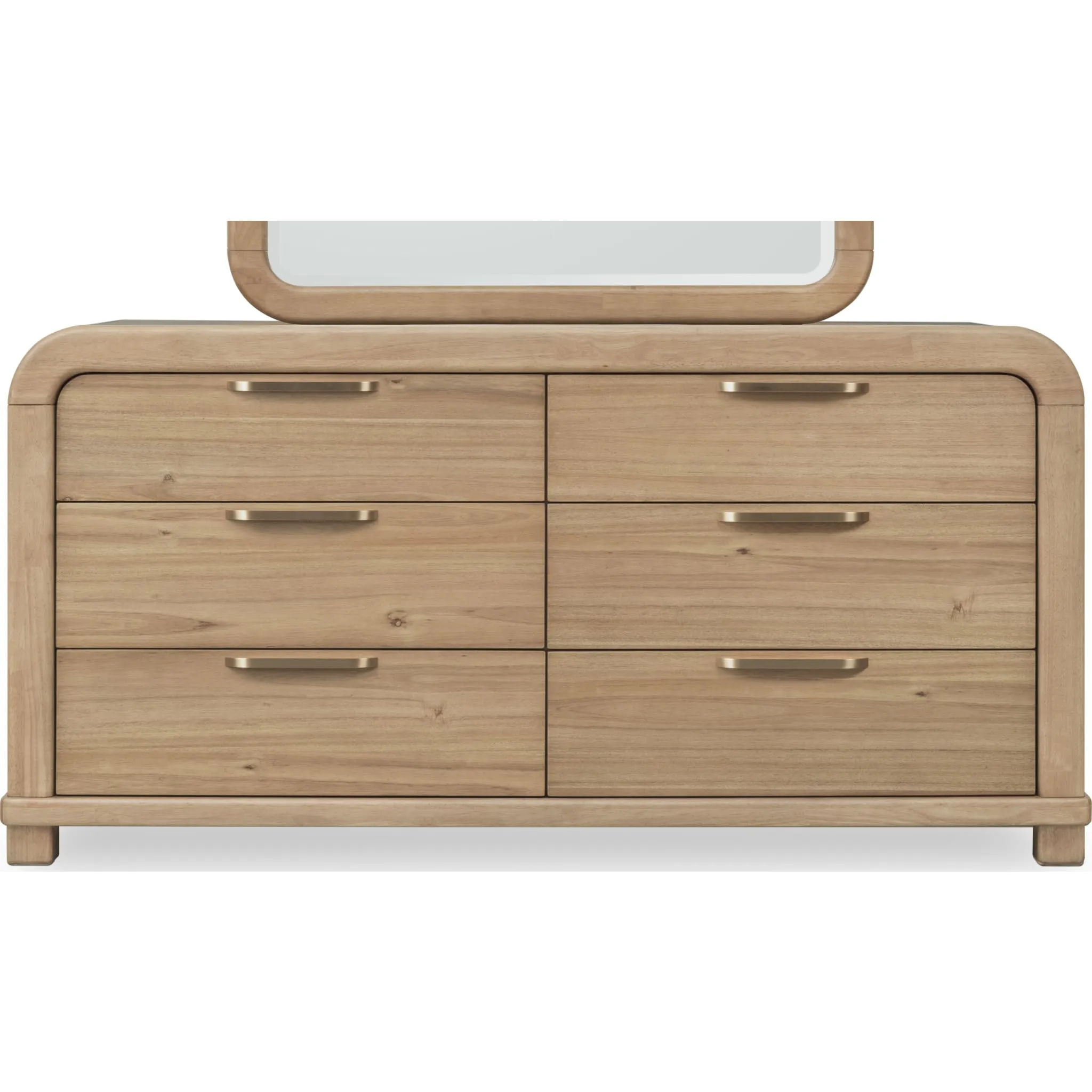 Kione Six Drawer Acacia Wood Dresser in Lioness Modus
