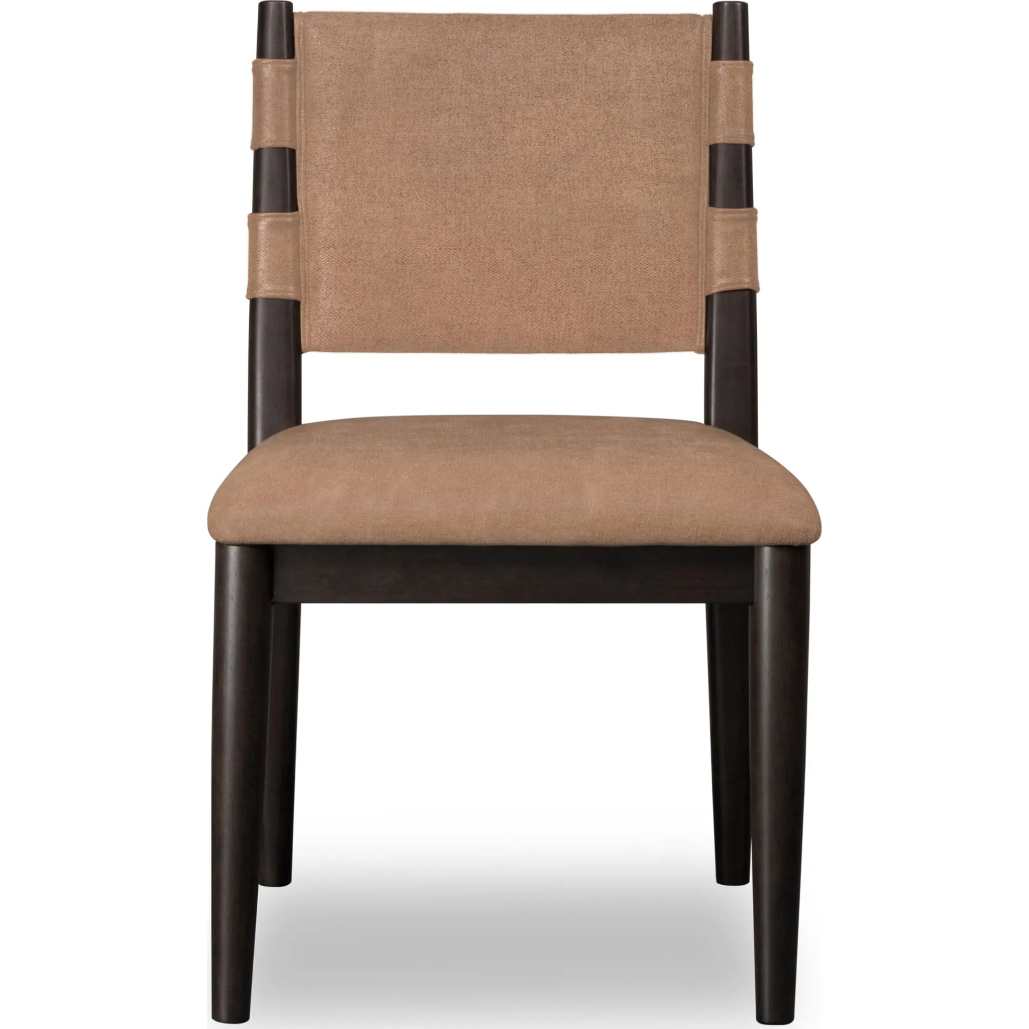 Koko Chenille Upholstered Dining Chair in Porcini and Minx Modus