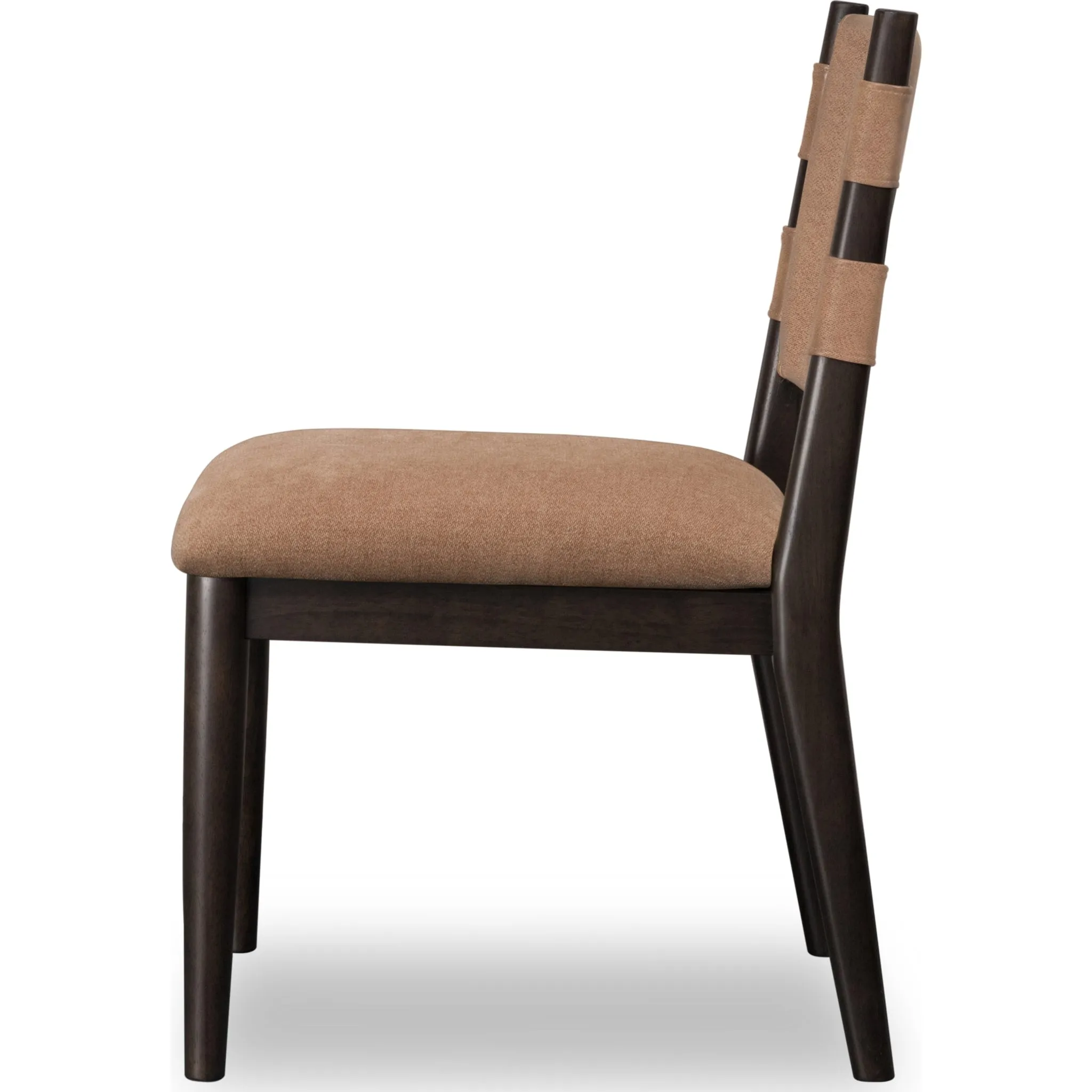 Koko Chenille Upholstered Dining Chair in Porcini and Minx Modus