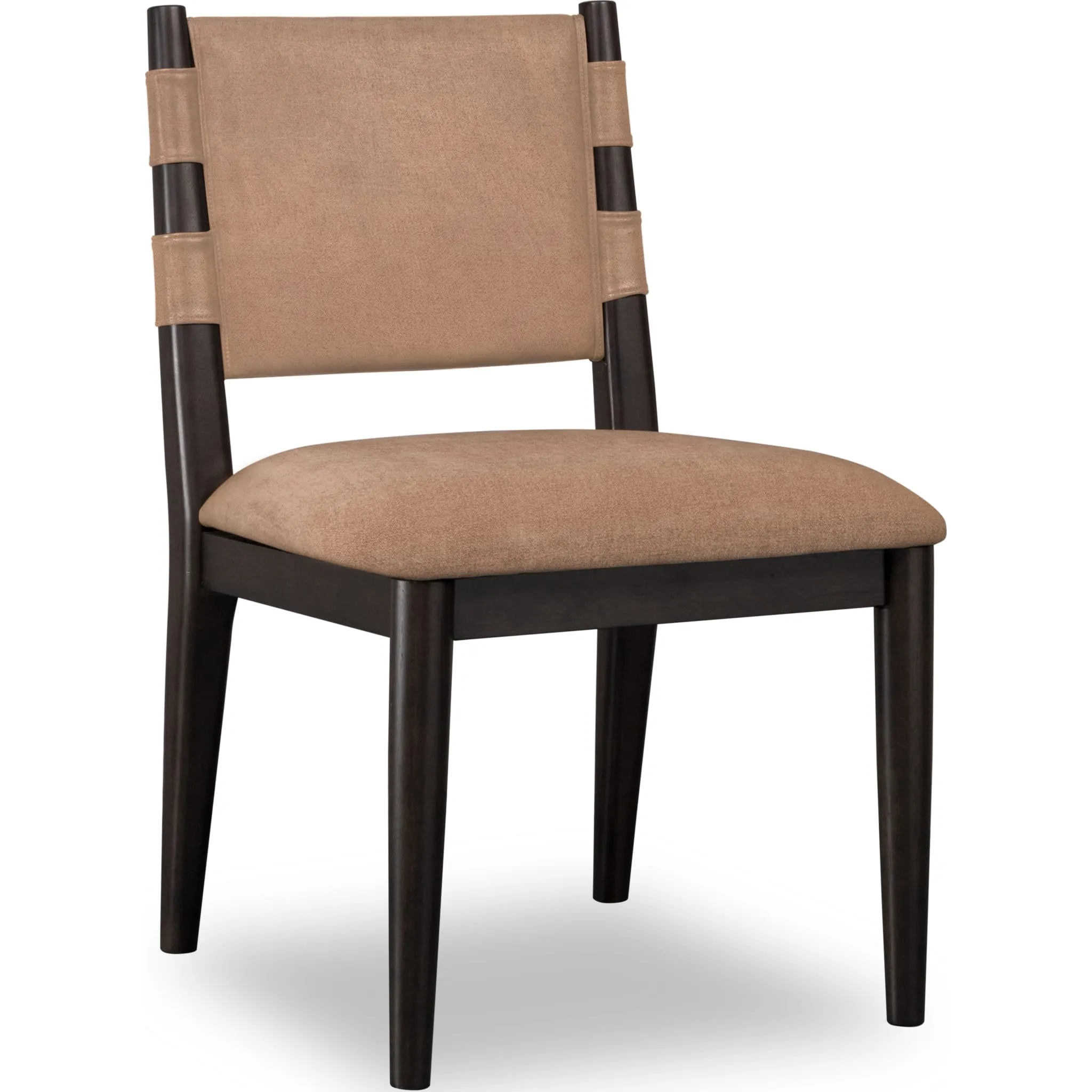 Koko Chenille Upholstered Dining Chair in Porcini and Minx Modus