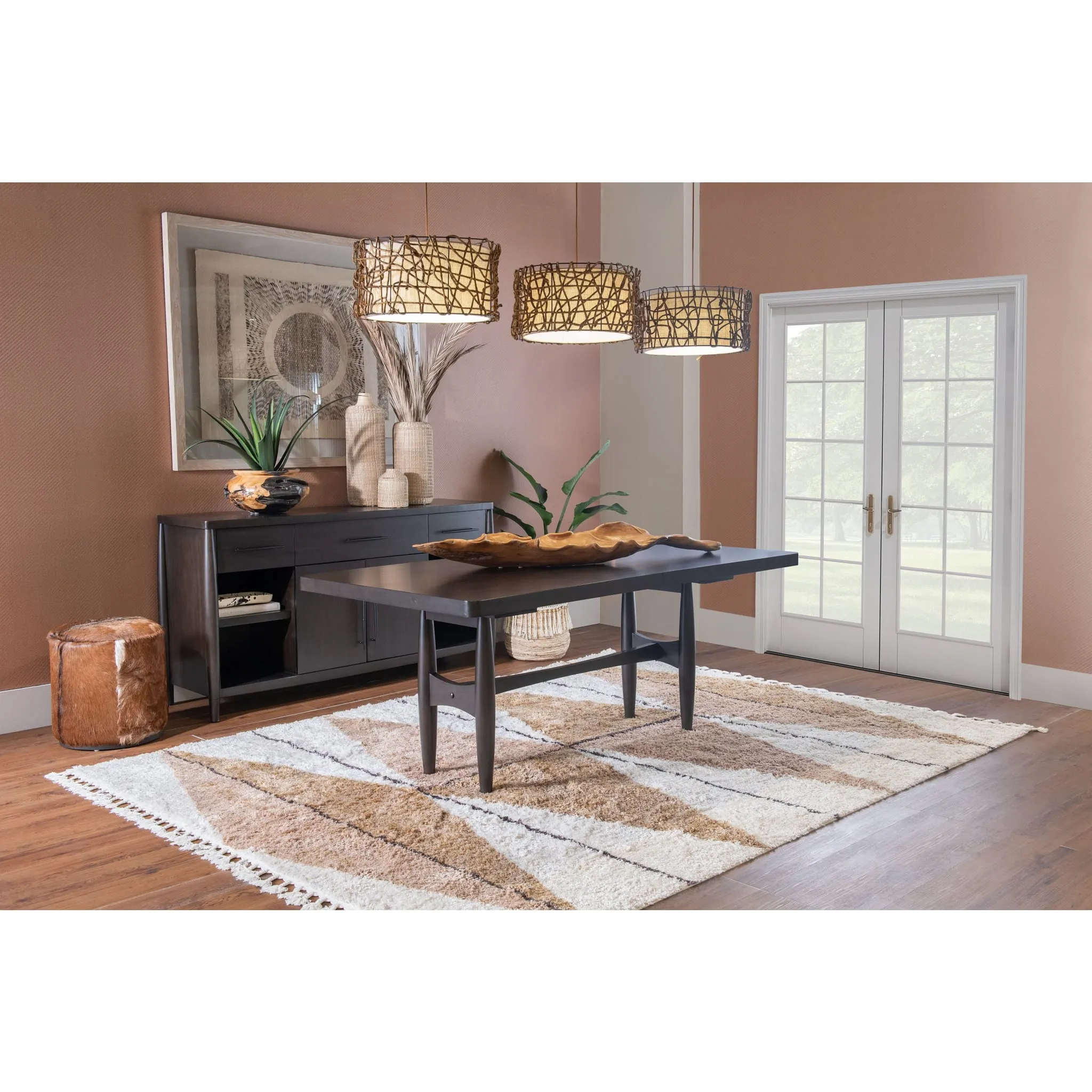 Koko Extendable Rectangular Dining Table in Minx Modus